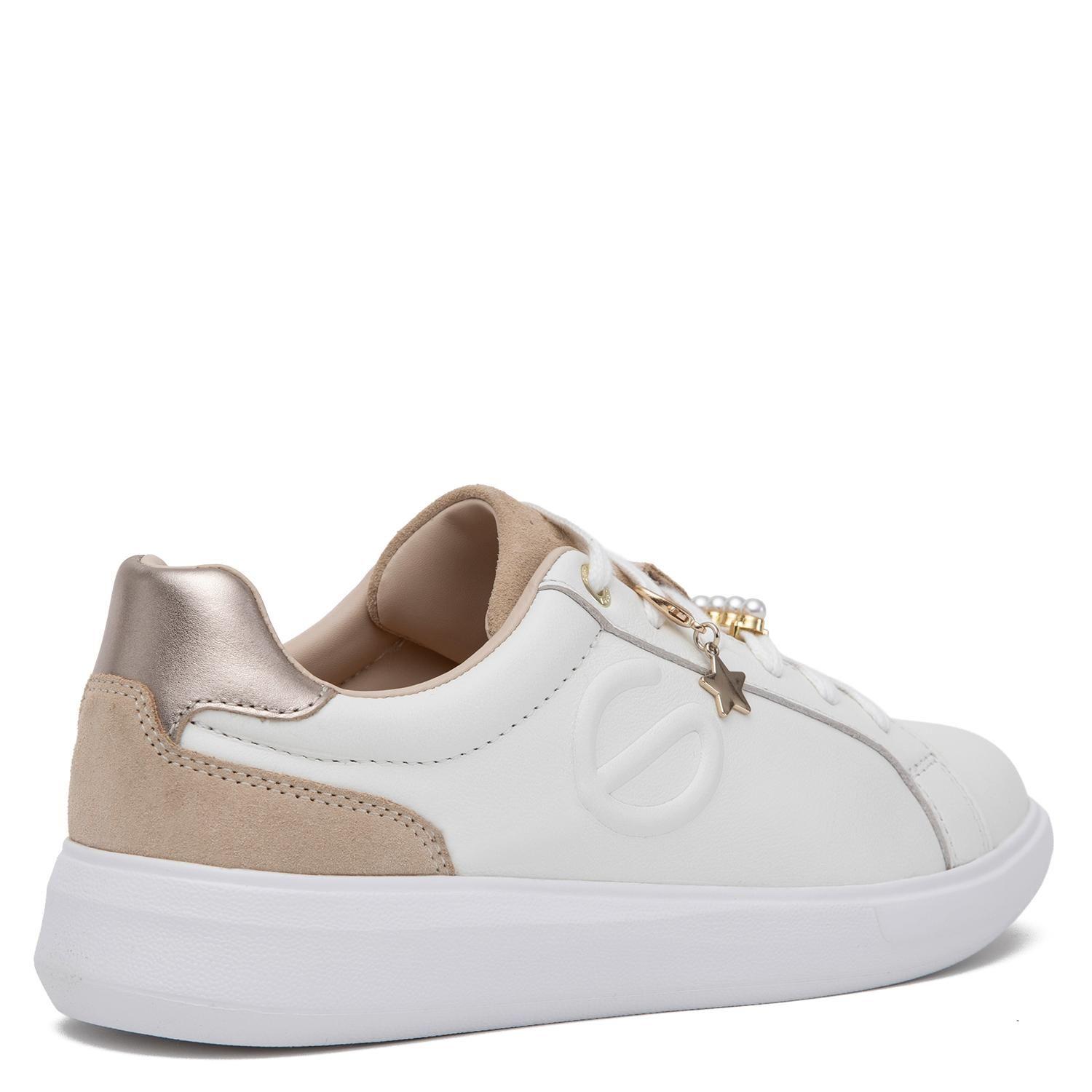 Zapatilla de cuero mujer Gacel blanco Rosalia-4