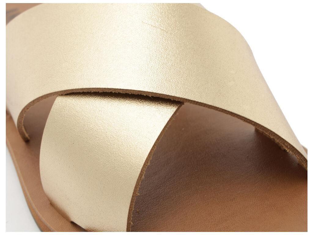 Sandalia de cuero mujer Anacapri dorado Alba-4