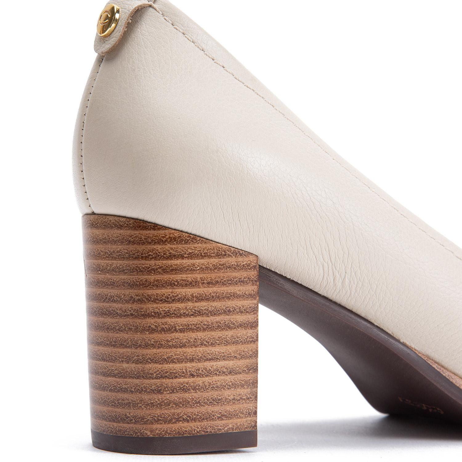 Zapato de cuero mujer Gacel crema Elvira-3