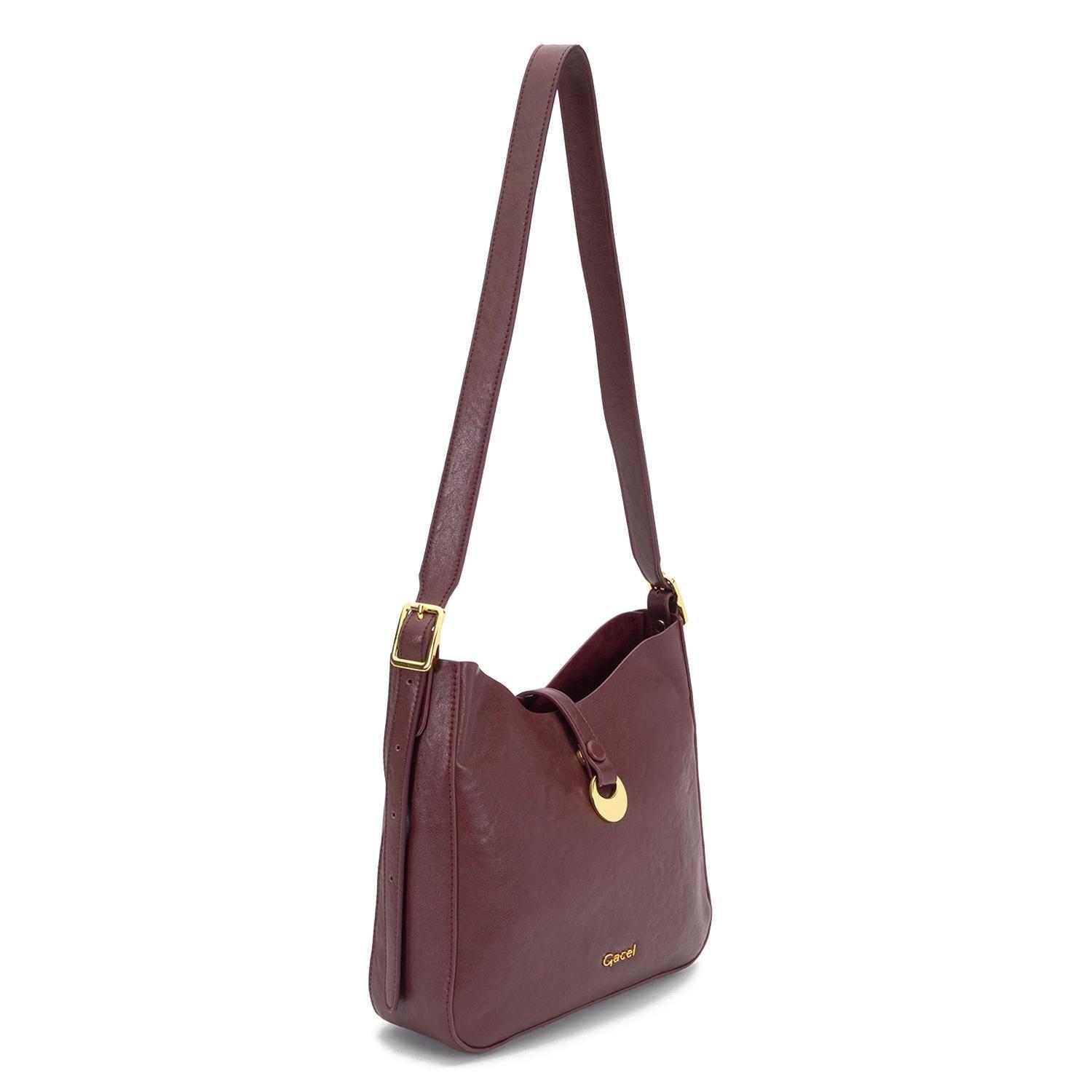 Cartera mujer Gacel burdeo bandolera grande-2