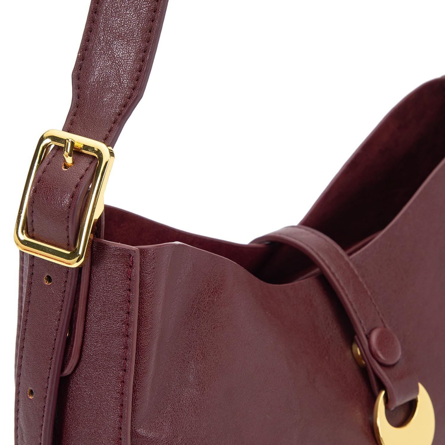 Cartera mujer Gacel burdeo bandolera grande-5