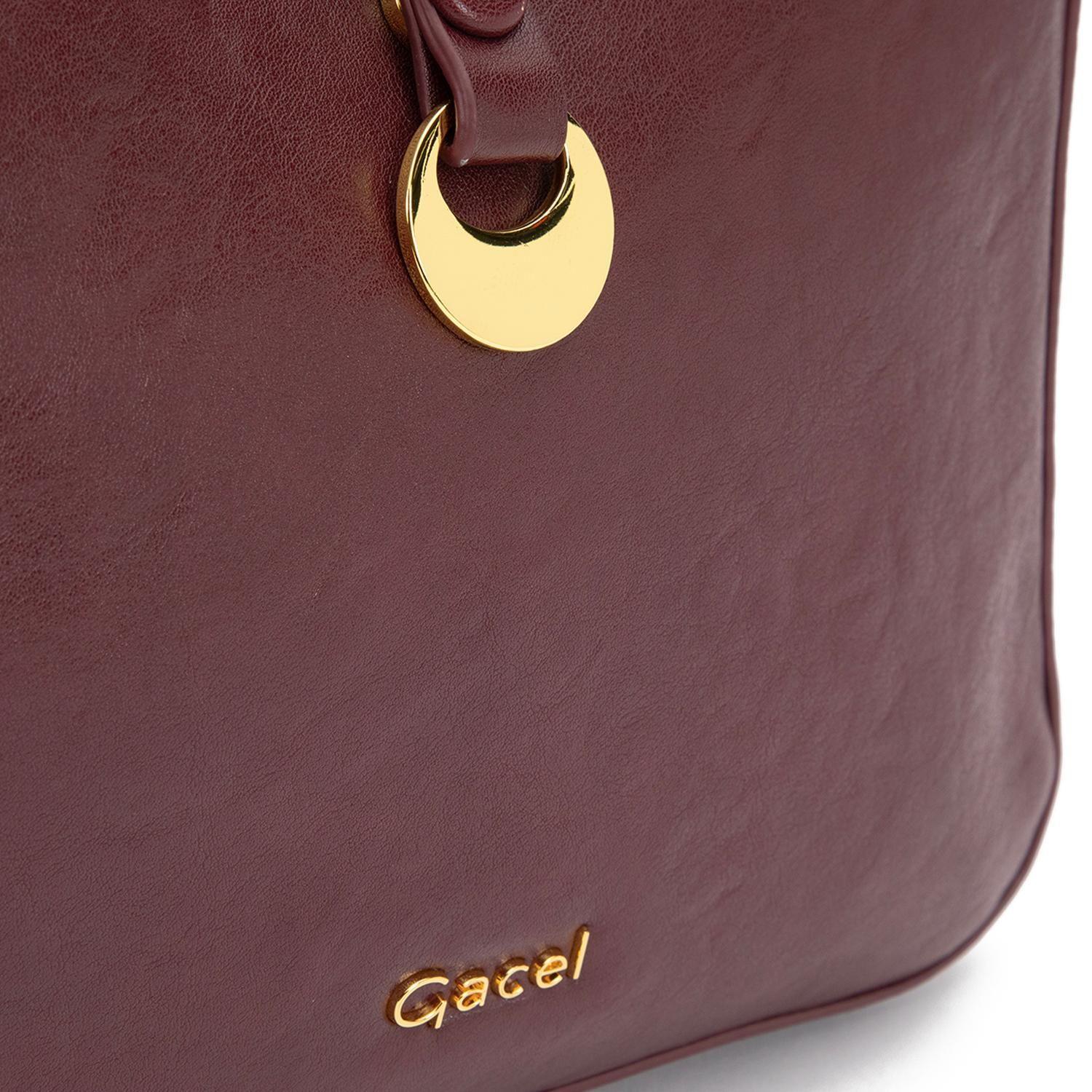 Cartera mujer Gacel burdeo bandolera grande-6