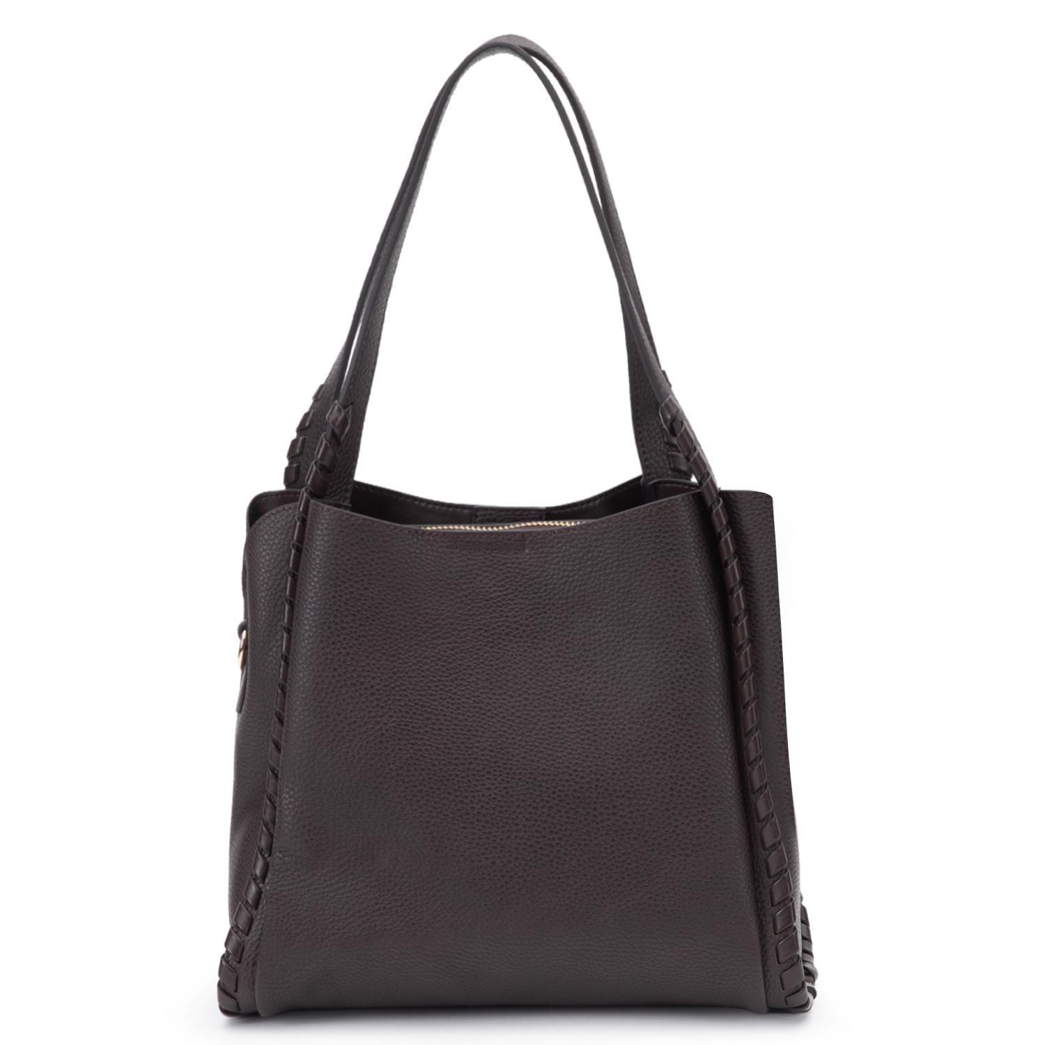 Cartera mujer Gacel chocolate dos asas pequeña-3