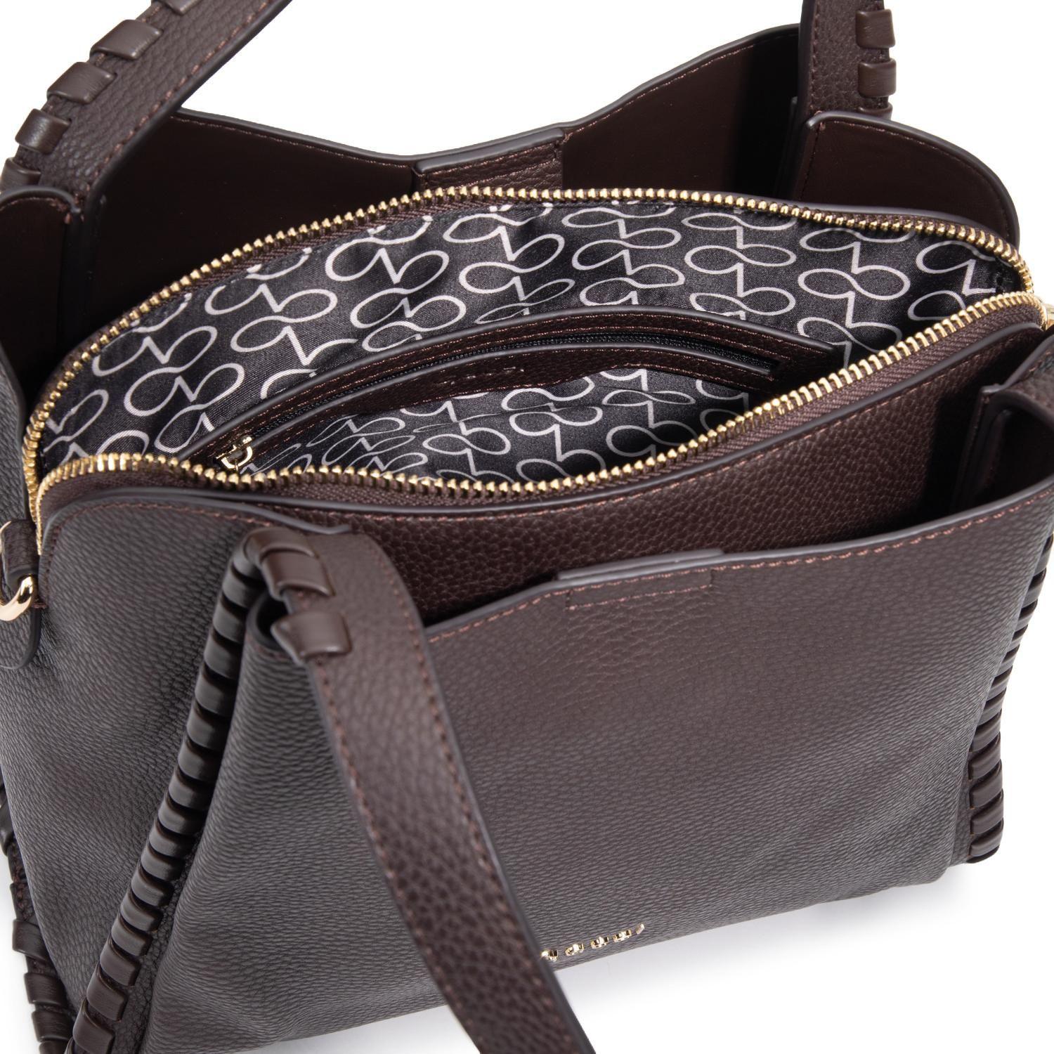 Cartera mujer Gacel chocolate dos asas pequeña-4