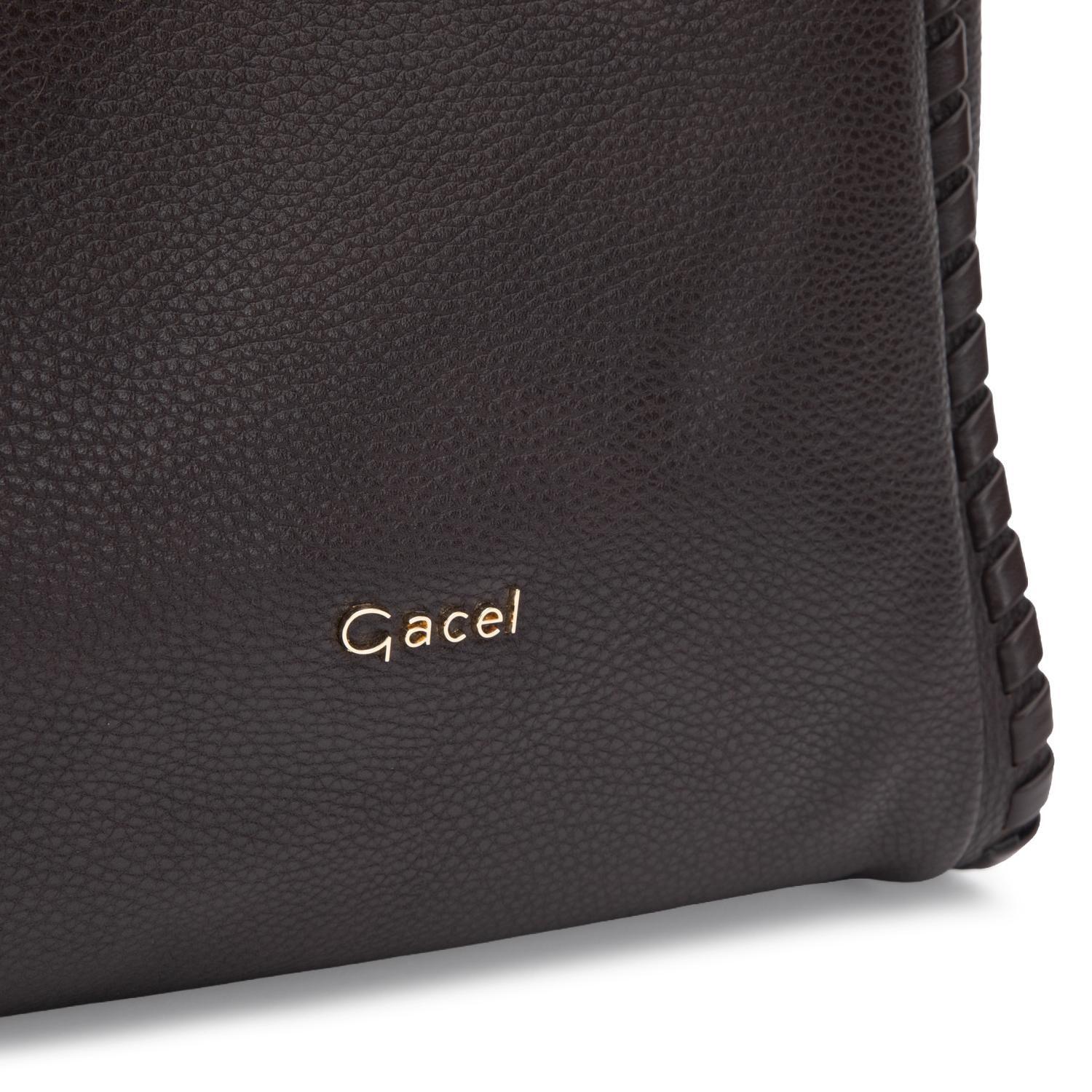 Cartera mujer Gacel chocolate dos asas pequeña-6