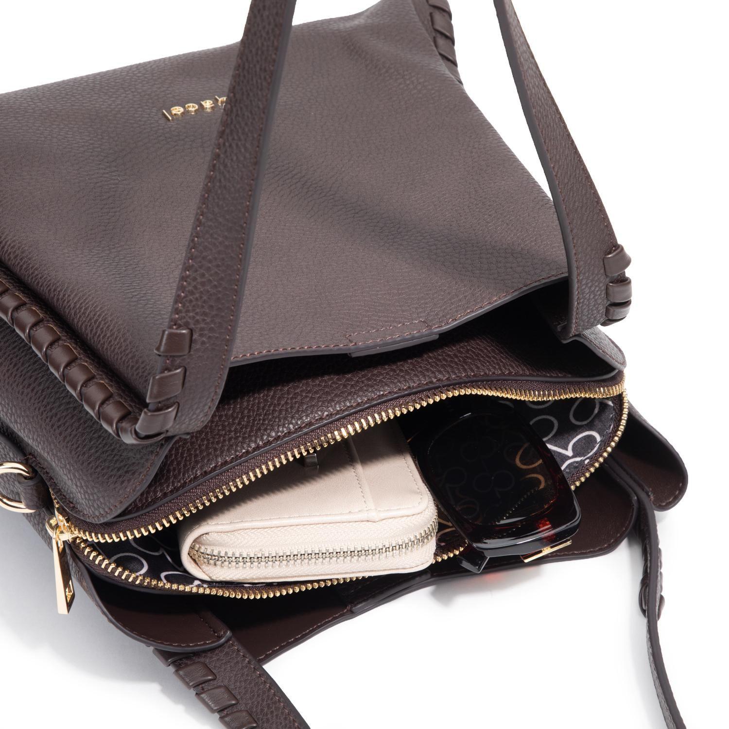 Cartera mujer Gacel chocolate dos asas pequeña-7