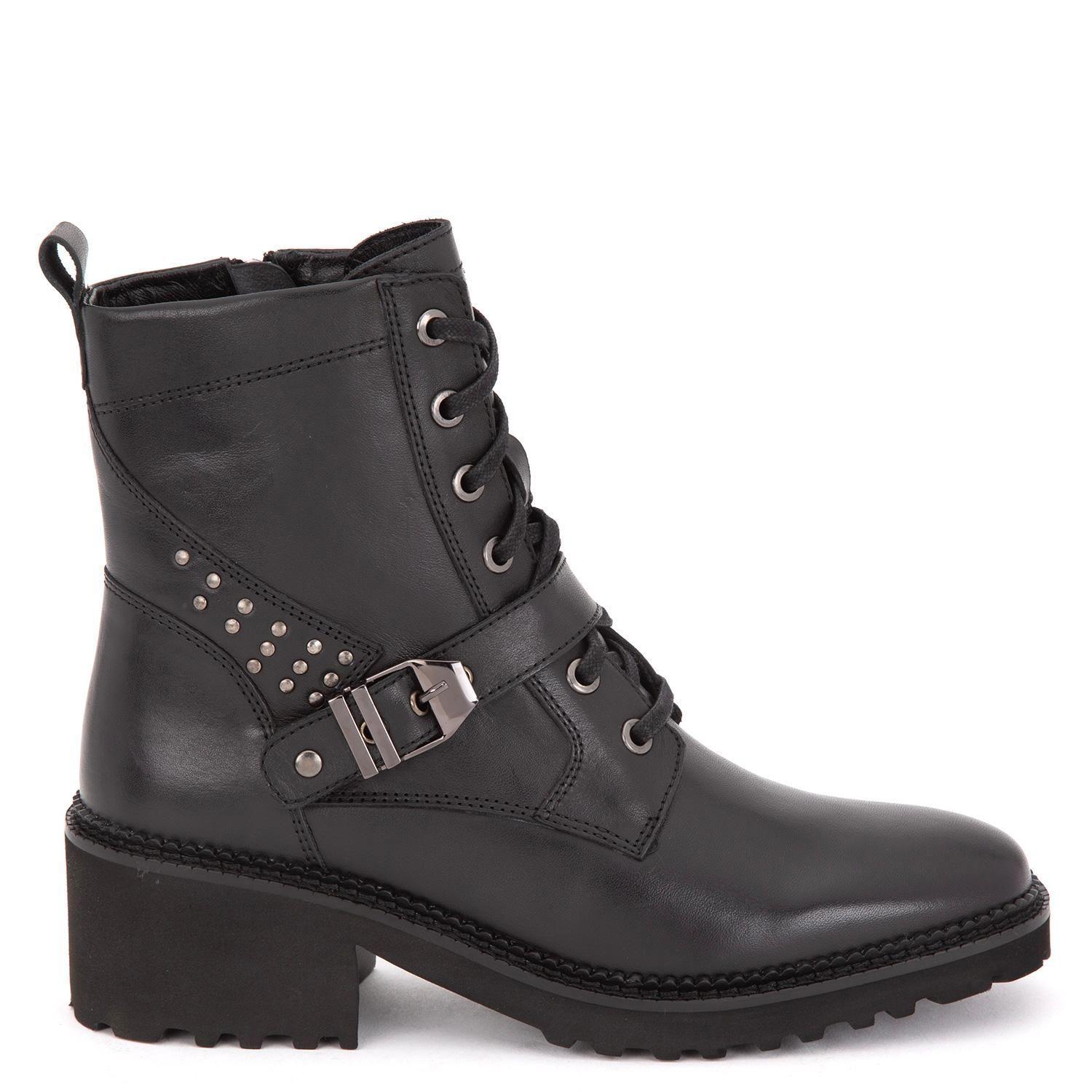 Botin de cuero mujer Gacel negro Omara 0660277-0