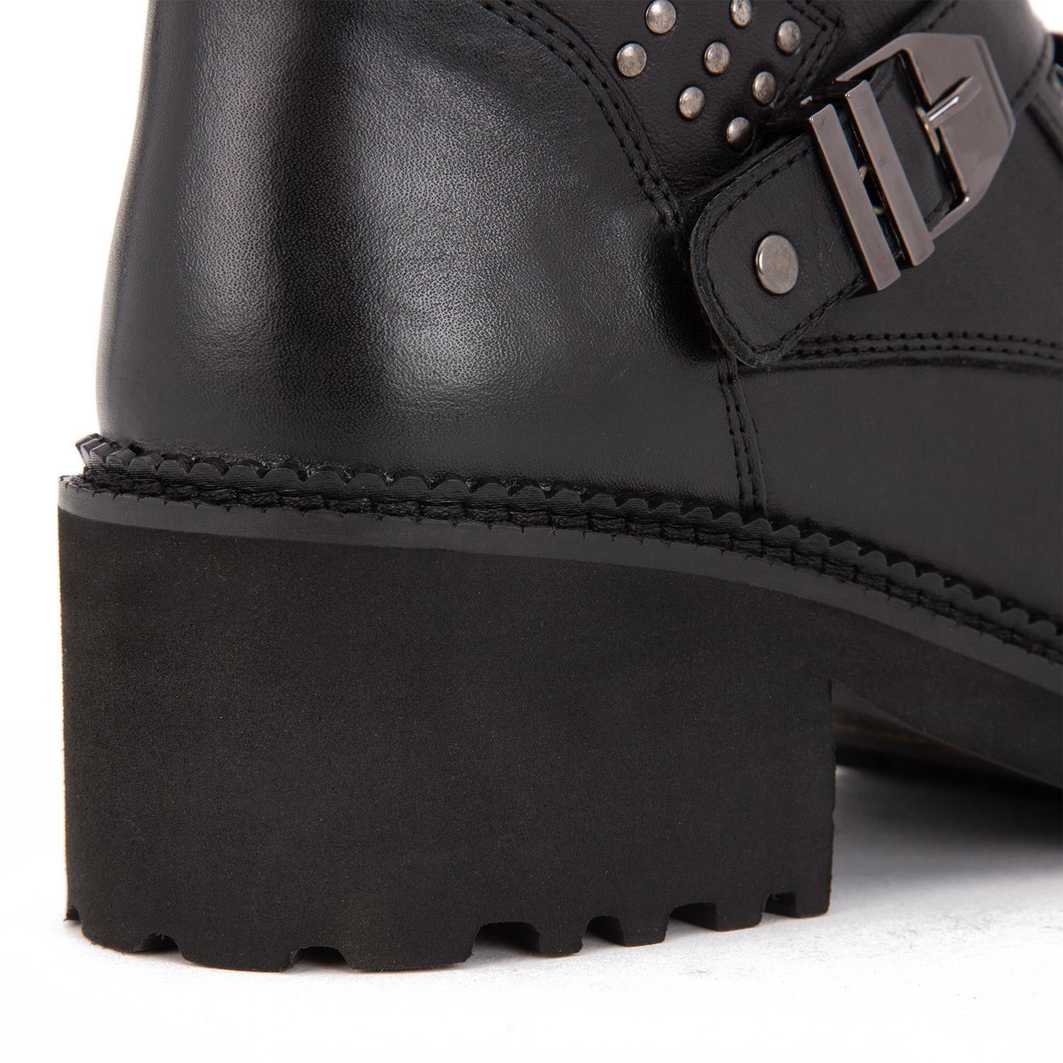 Botin de cuero mujer Gacel negro Omara 0660277-2