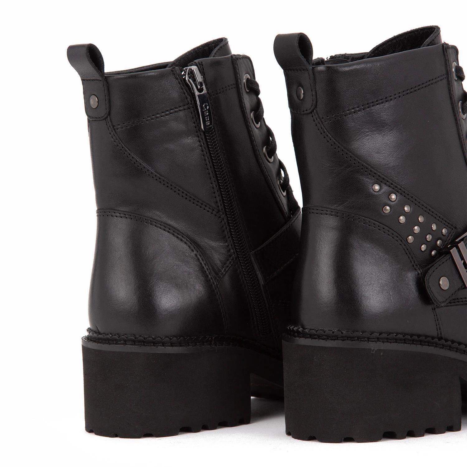 Botin de cuero mujer Gacel negro Omara 0660277-3