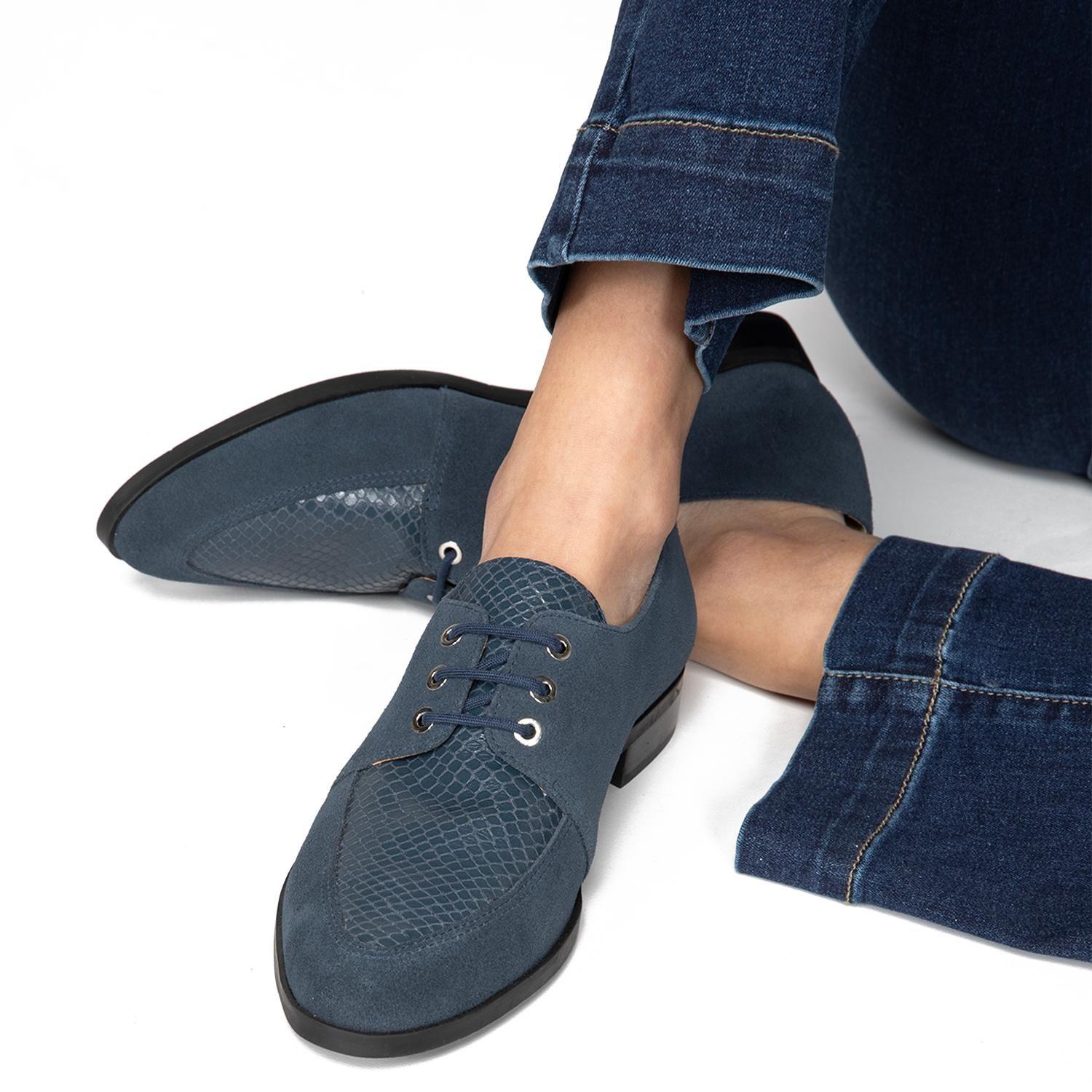 Zapato de cuero mujer Gacel marino Cruz 0661171-1