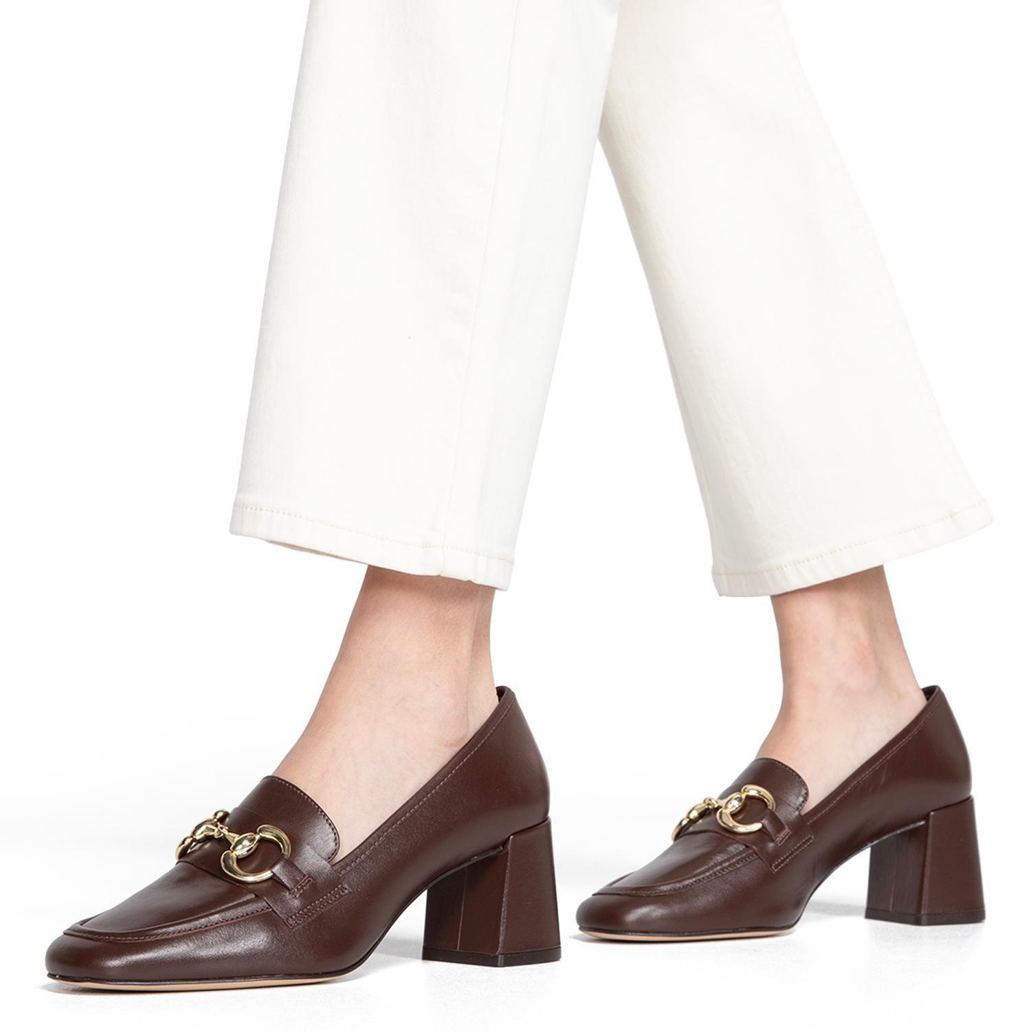 Zapato de cuero mujer Gacel chocolate Aubrey 0661124-1