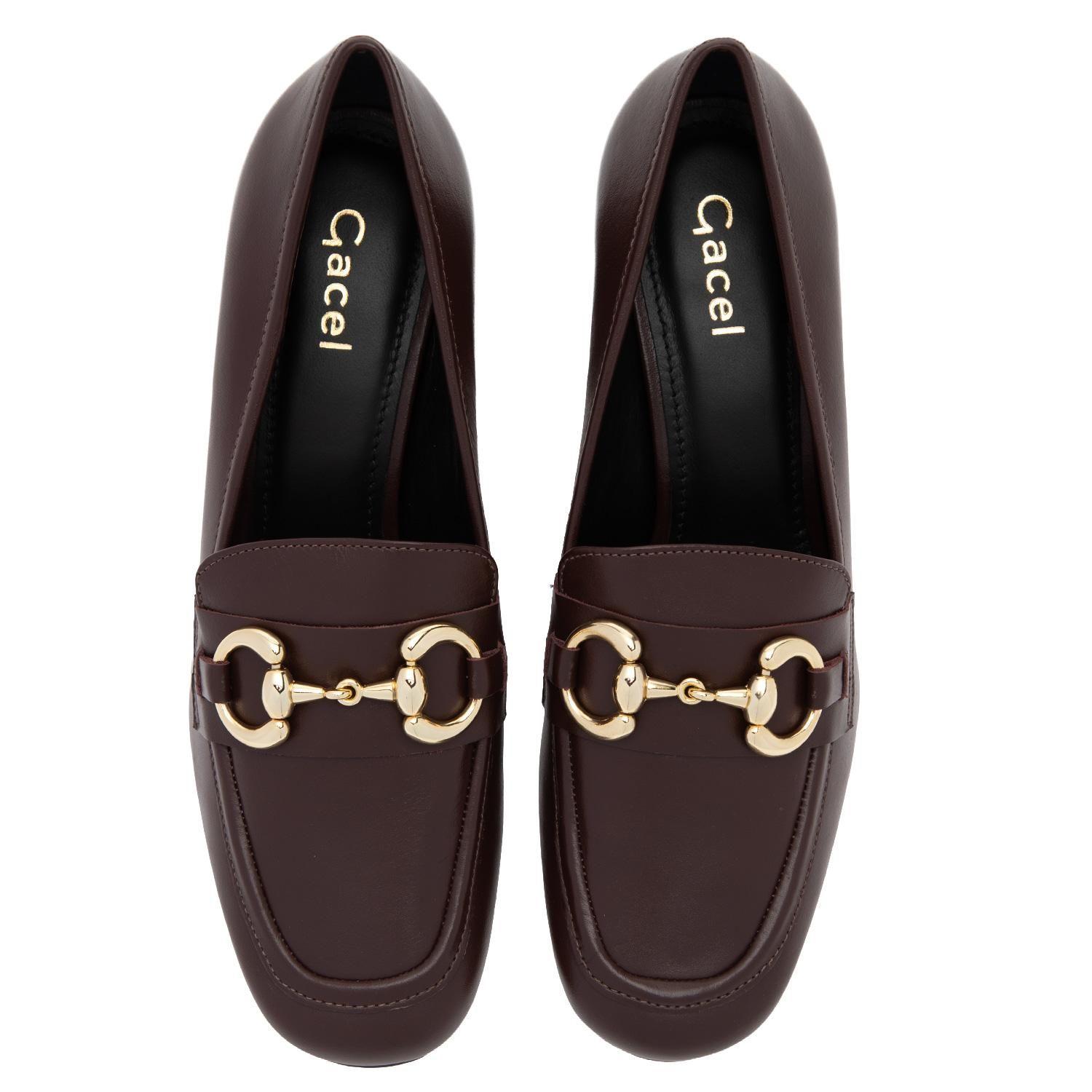 Zapato de cuero mujer Gacel chocolate Aubrey 0661124-3