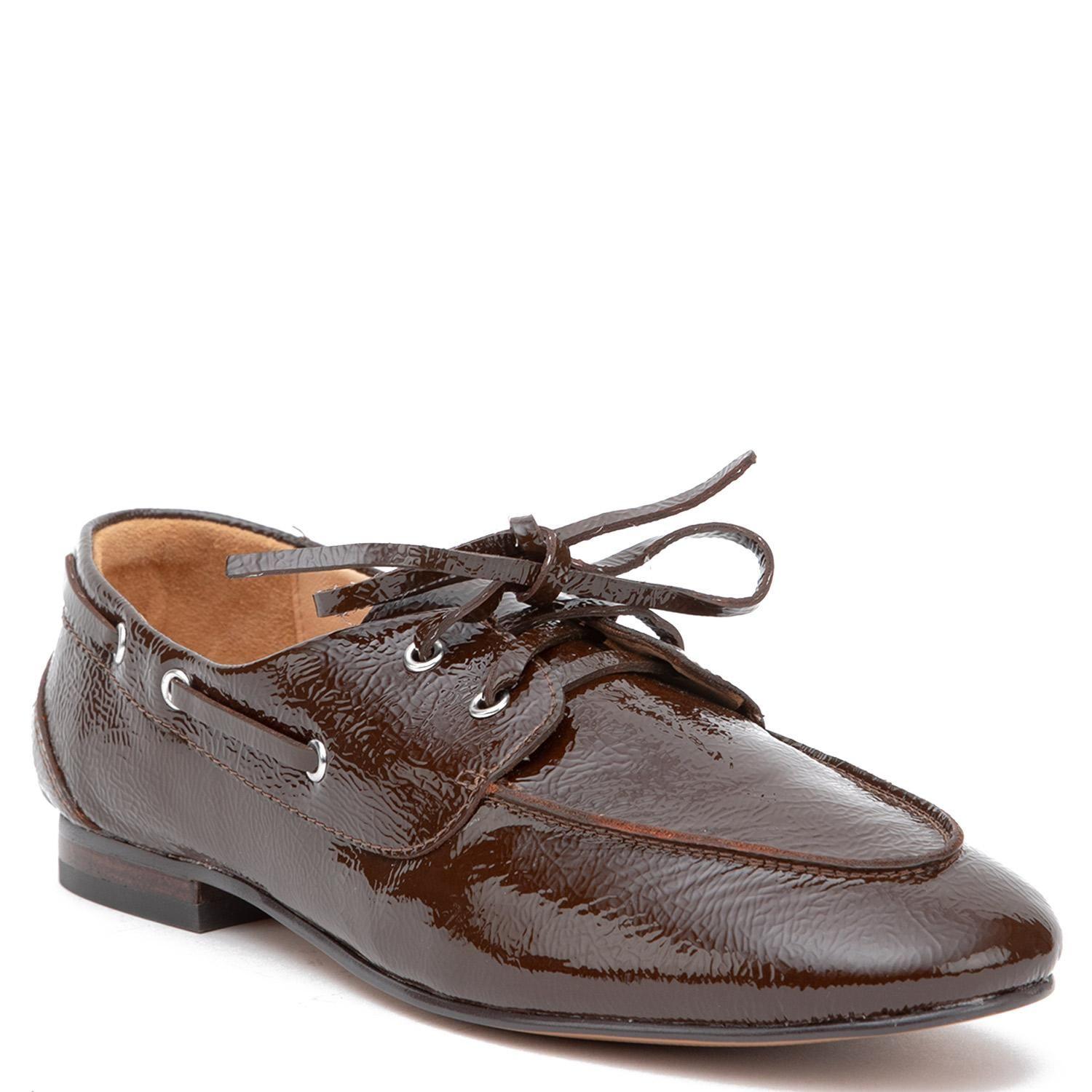 Mocasin de cuero mujer Gacel burdeo Quinn-2