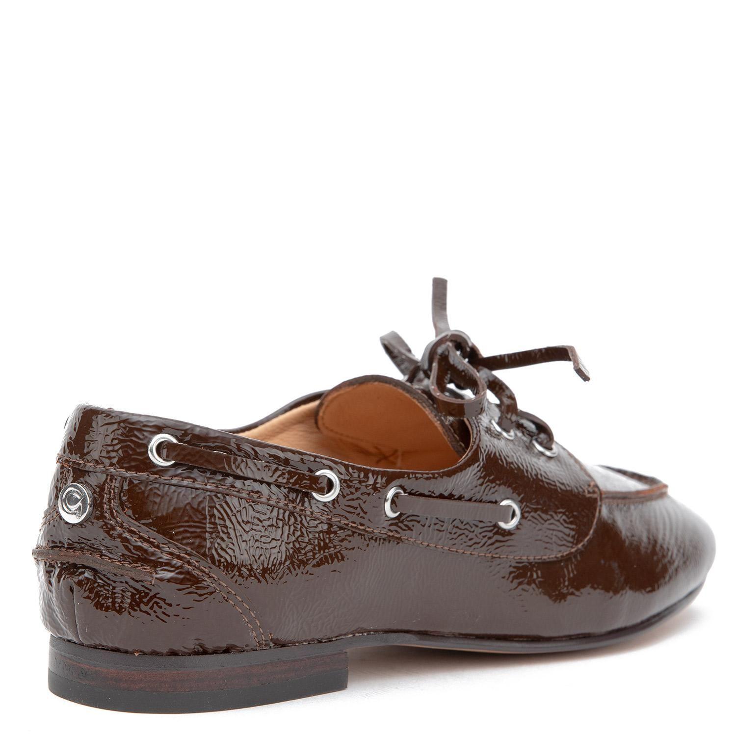 Mocasin de cuero mujer Gacel burdeo Quinn-4