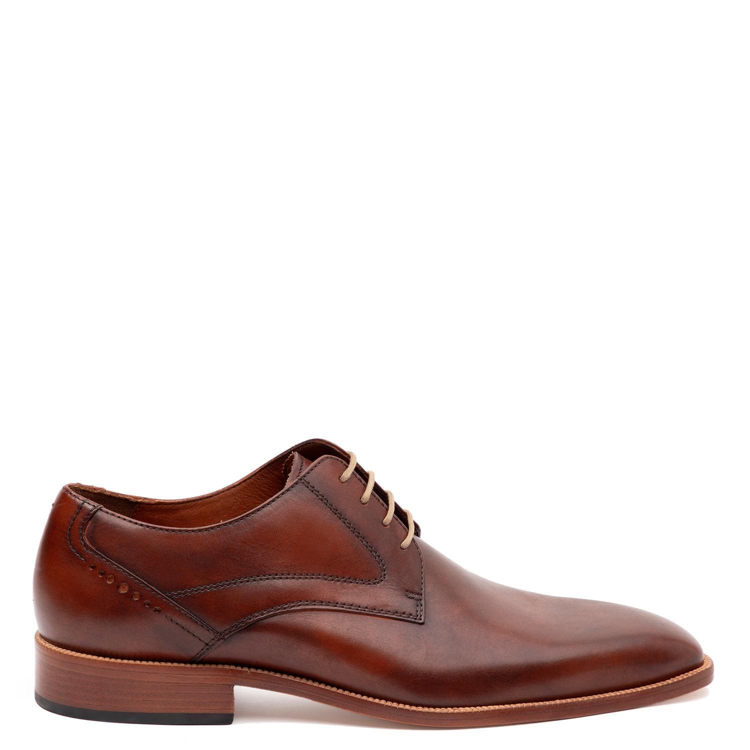 Zapato de cuero hombre Guante café Suela Natural 0035558-0