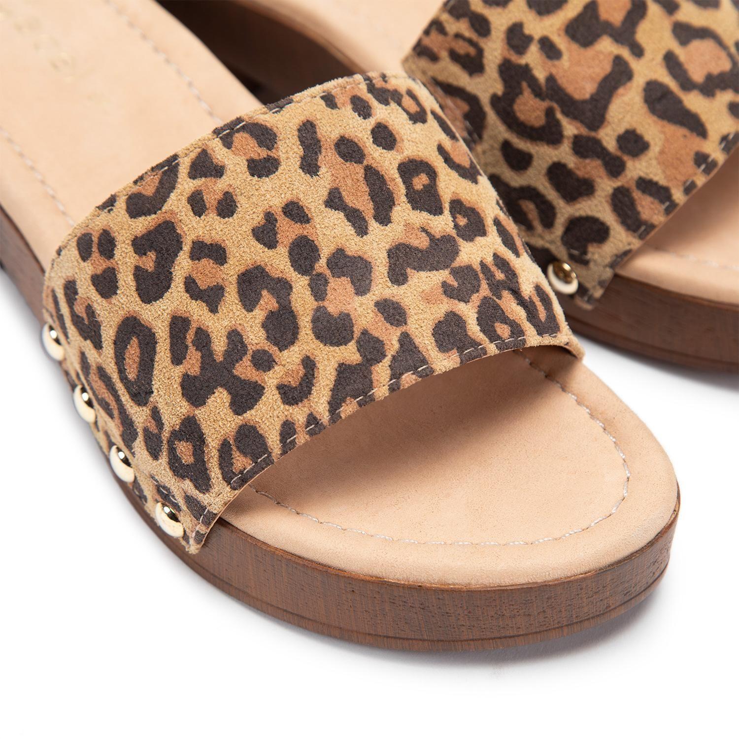 Sandalia de cuero mujer Gacel leopardo Riley-5