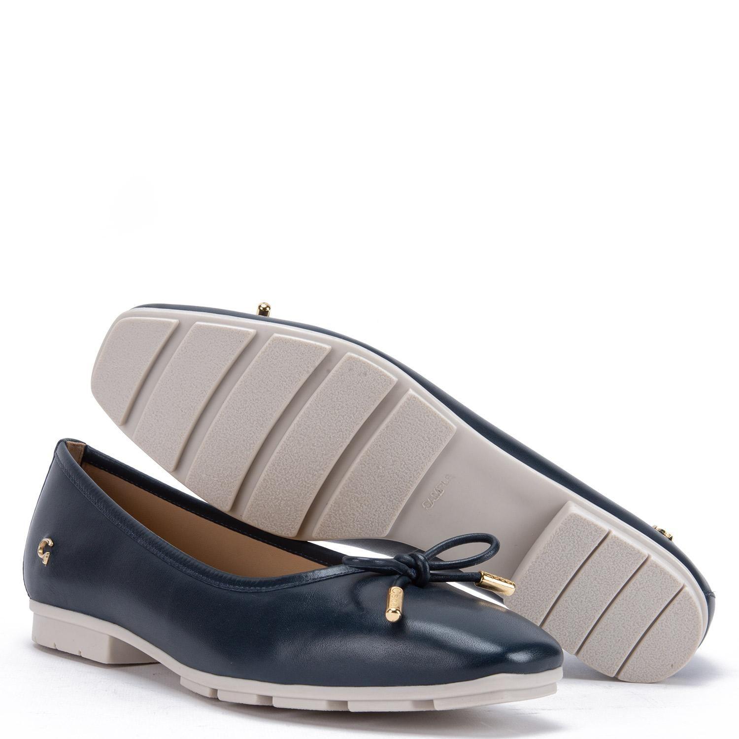 Zapato de cuero mujer Gacel marino Capri-3