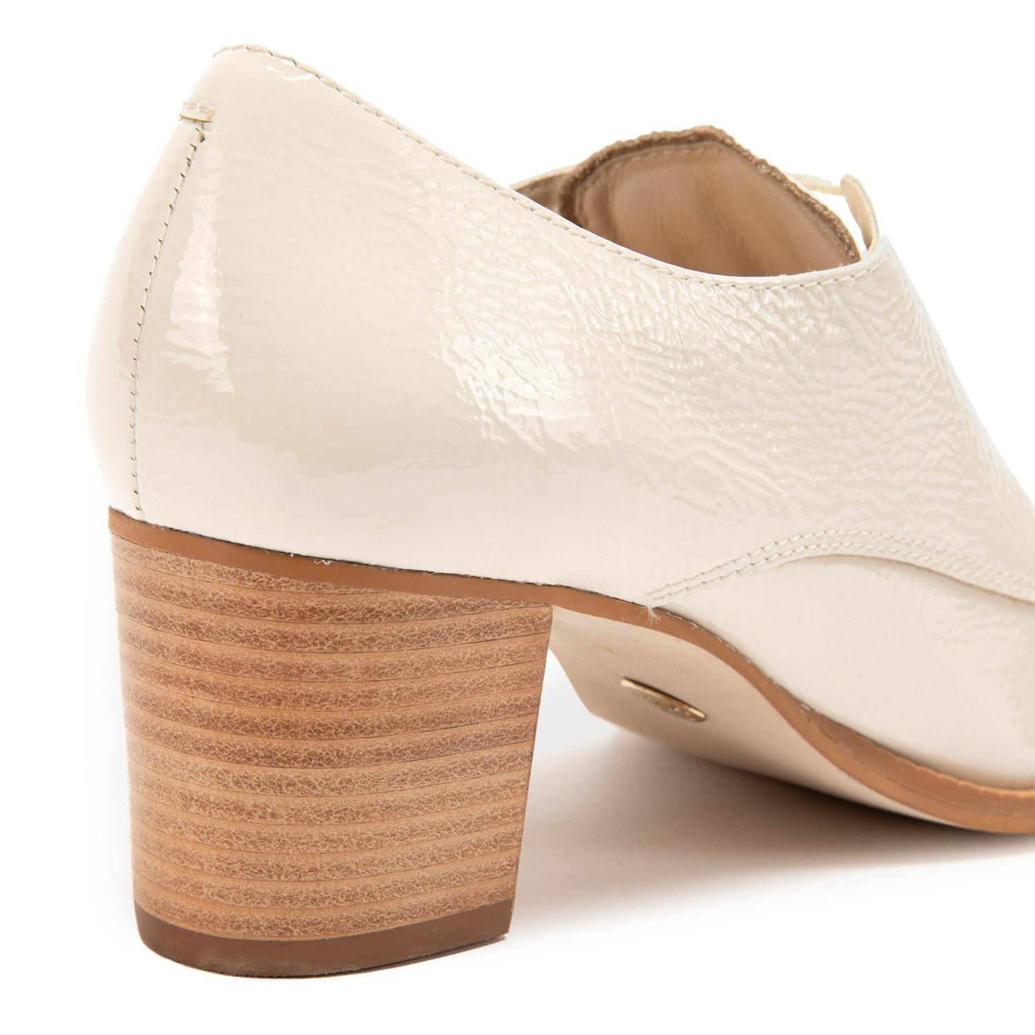 Zapato de cuero mujer Gacel Crema Claudia 0659491-3