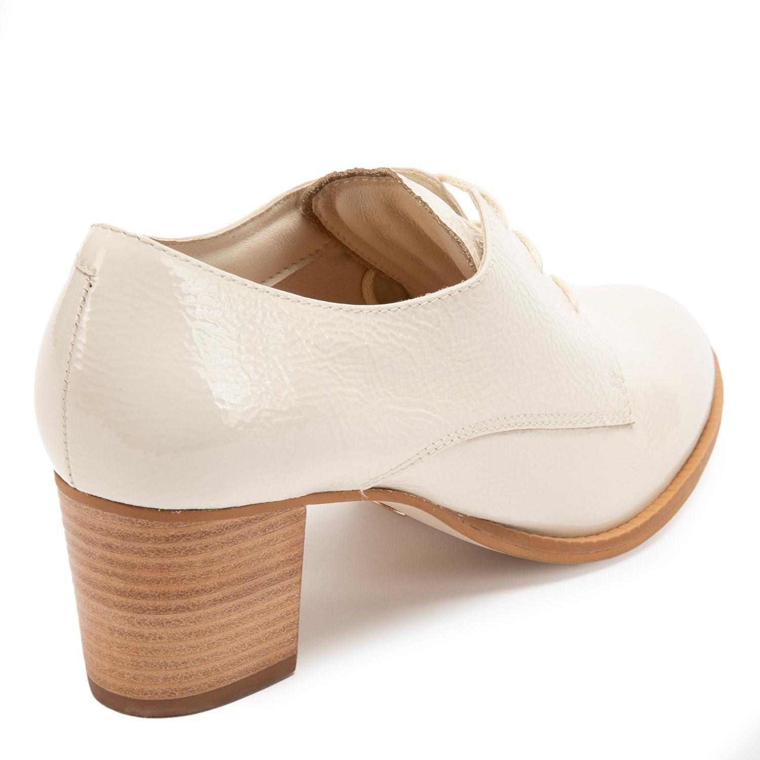 Zapato de cuero mujer Gacel Crema Claudia 0659491-4