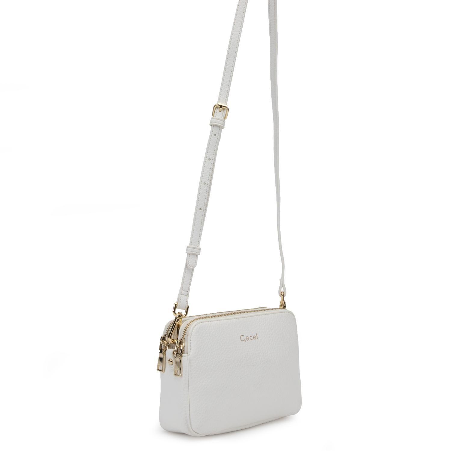 Cartera mujer Gacel blanco bandolera pequeña-2