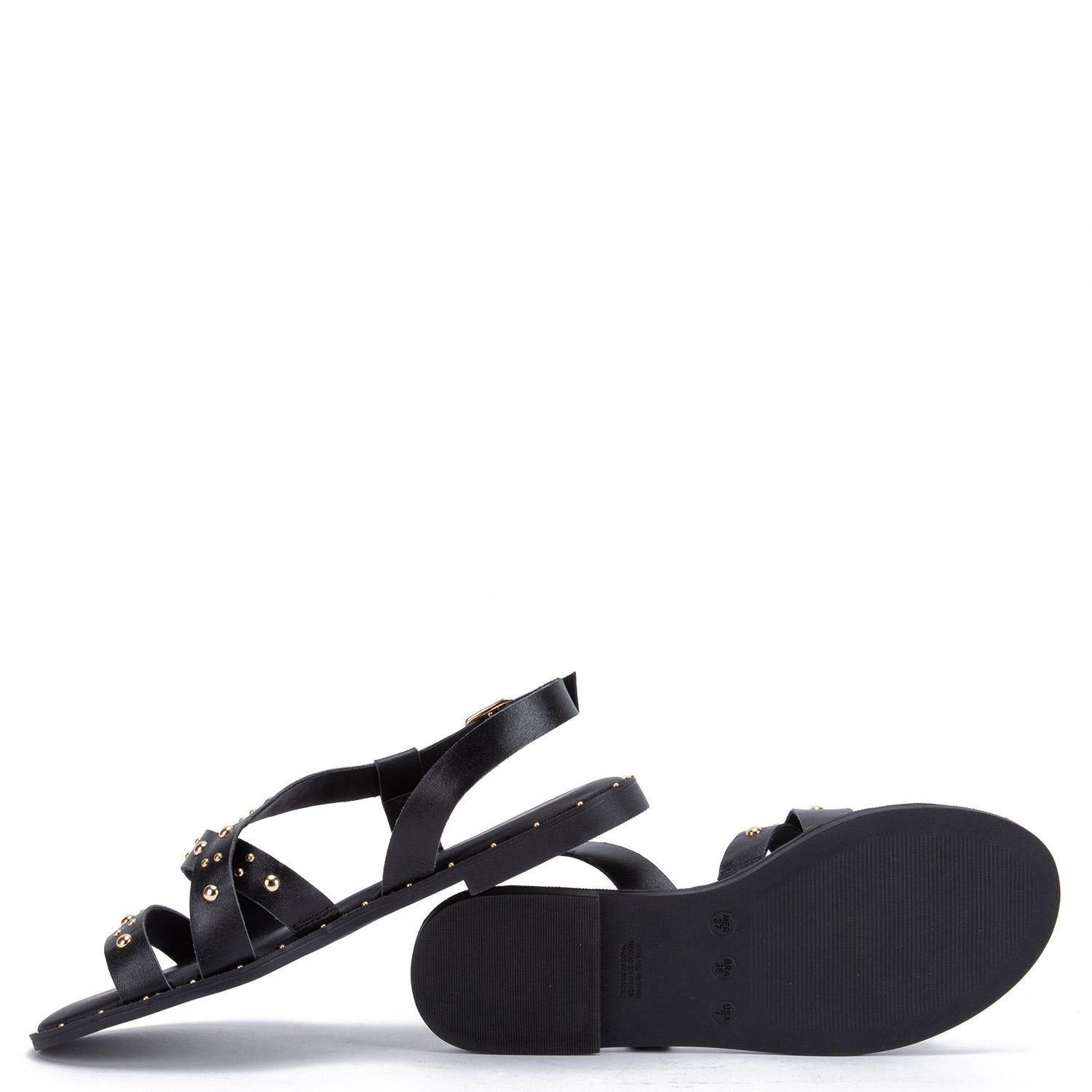 Sandalia de cuero mujer Gacel Negro Nia-3