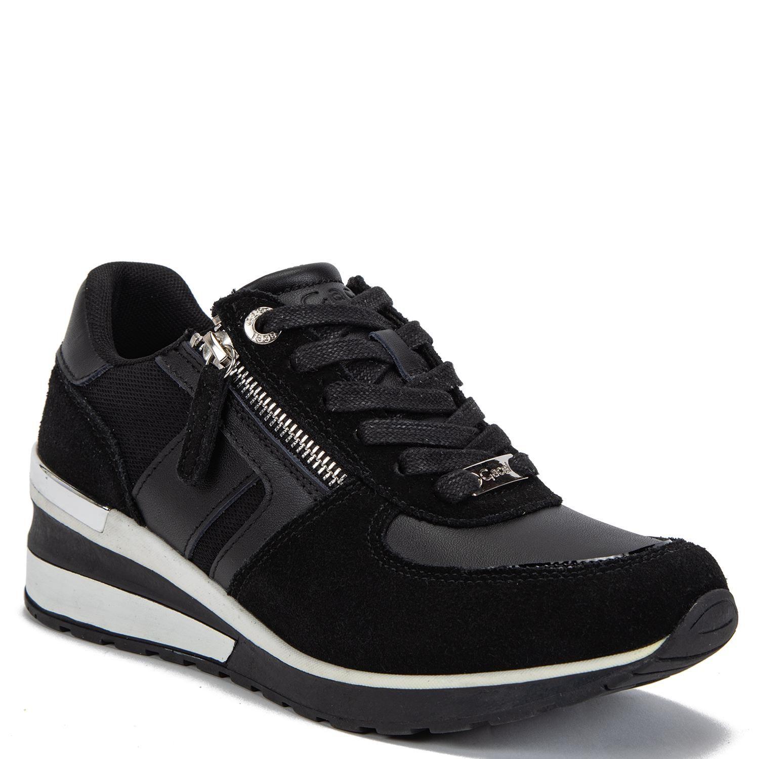 Zapatilla de cuero mujer Gacel negro Brie-2