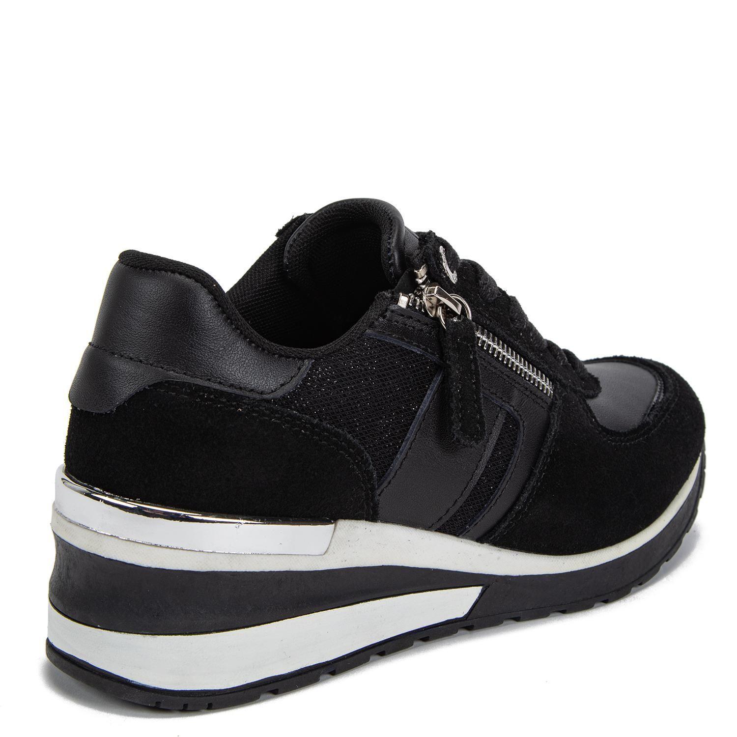 Zapatilla de cuero mujer Gacel negro Brie-4