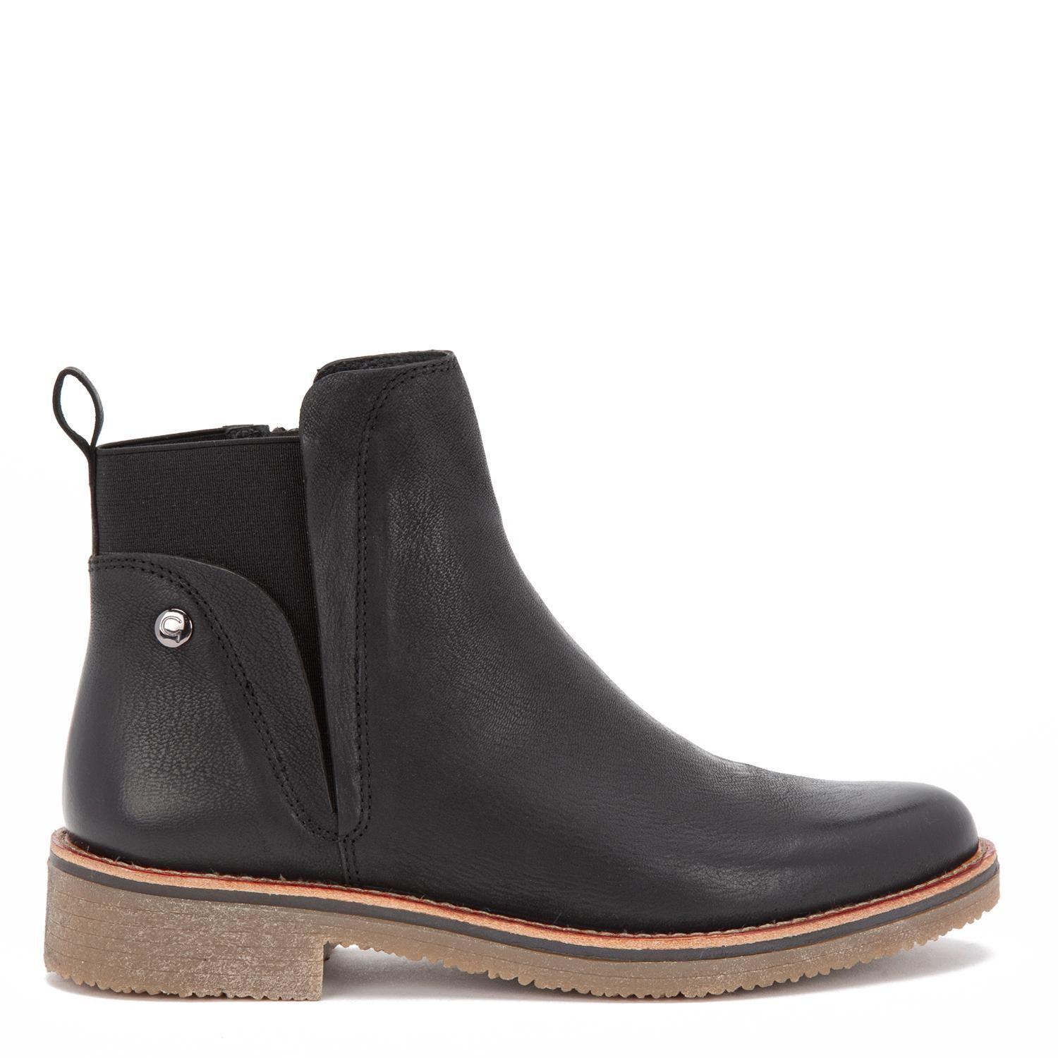 Botin de cuero mujer Gacel negro Nora 0659332-0