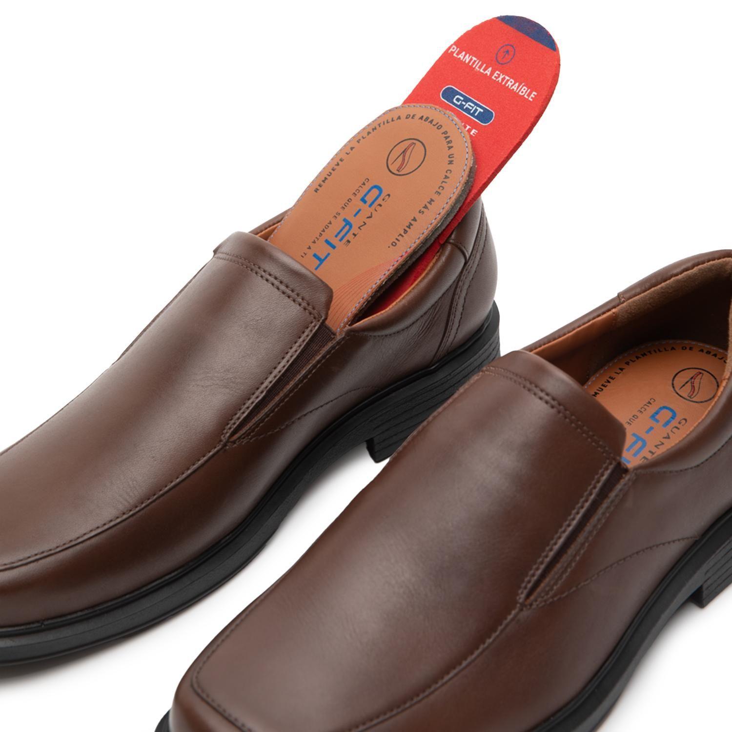 Zapato de cuero hombre Guante chocolate Cardiff-5