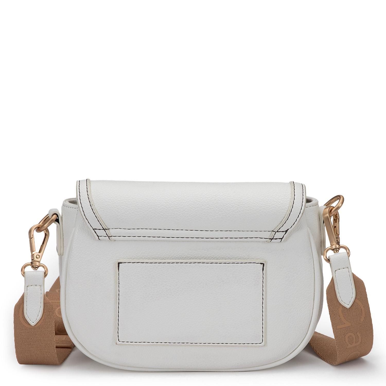 Cartera mujer Gacel blanco retro con tapa-3