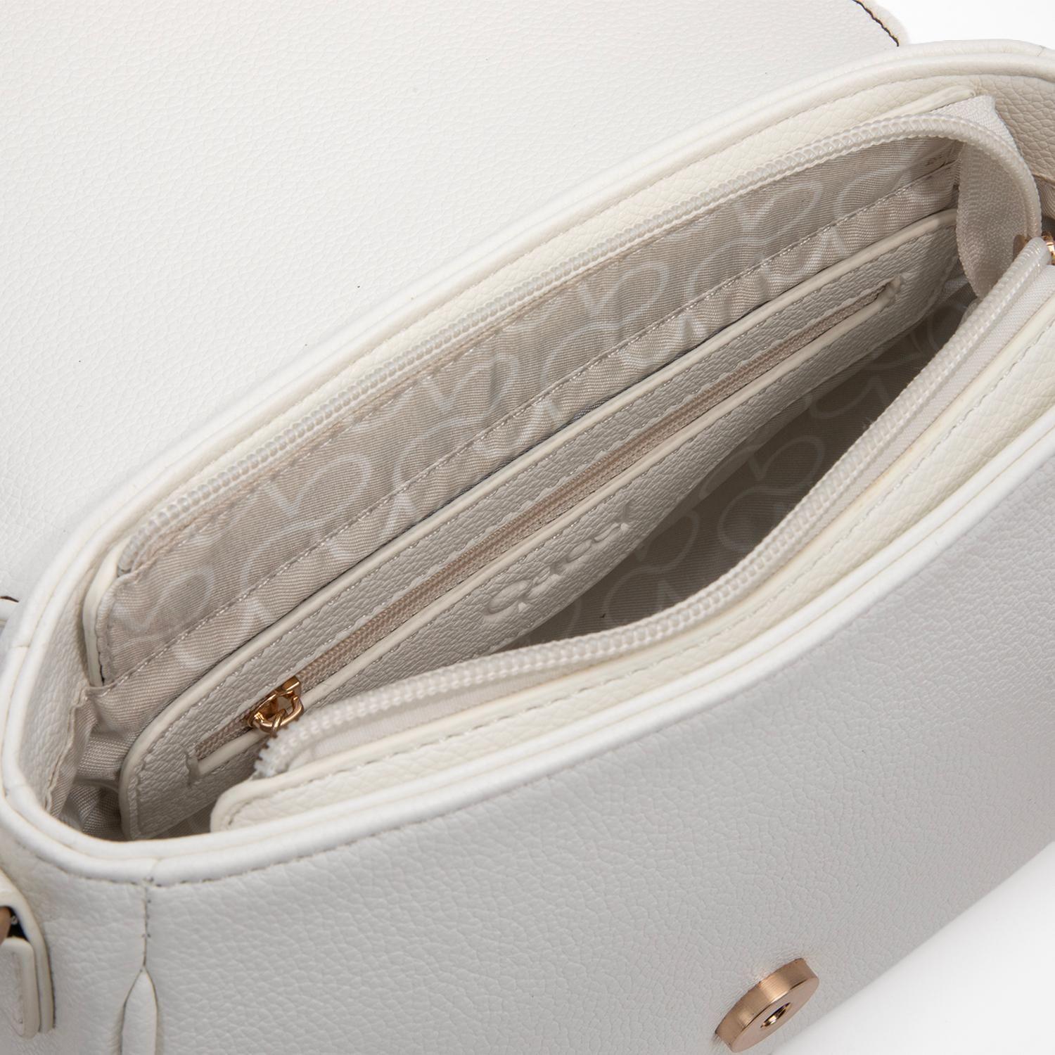 Cartera mujer Gacel blanco retro con tapa-4