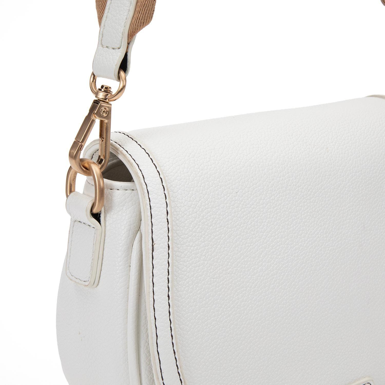 Cartera mujer Gacel blanco retro con tapa-5