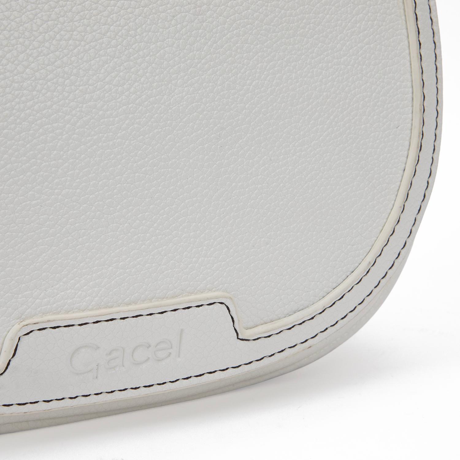 Cartera mujer Gacel blanco retro con tapa-6