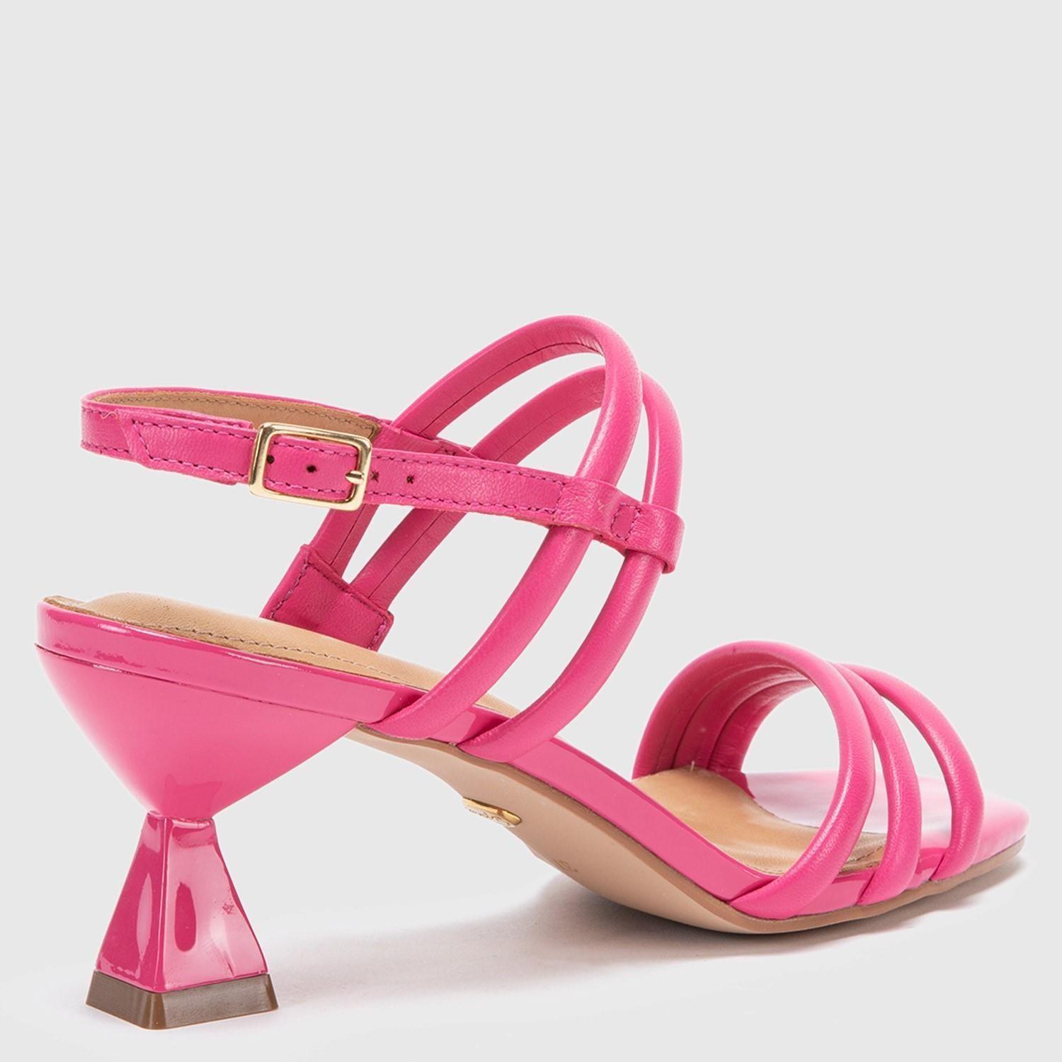 Sandalia de cuero mujer Gacel fucsia Sandrine 0659088-3
