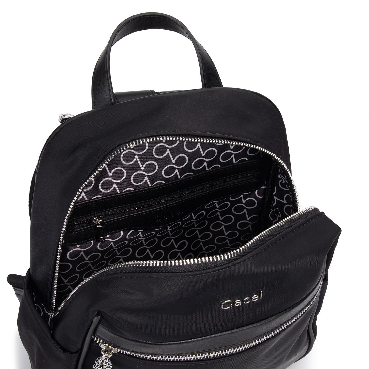 Mochila mujer Gacel negro pequeña-4
