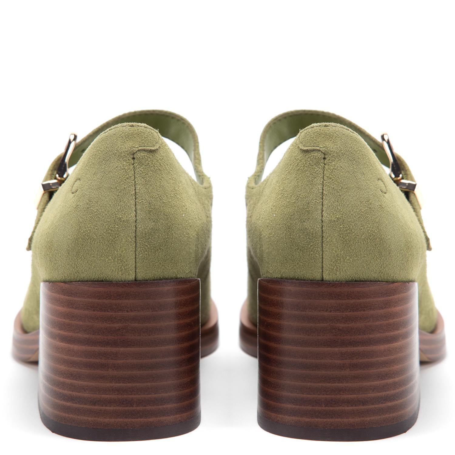 Zapato de cuero mujer Gacel olivo Louise 0661289-4
