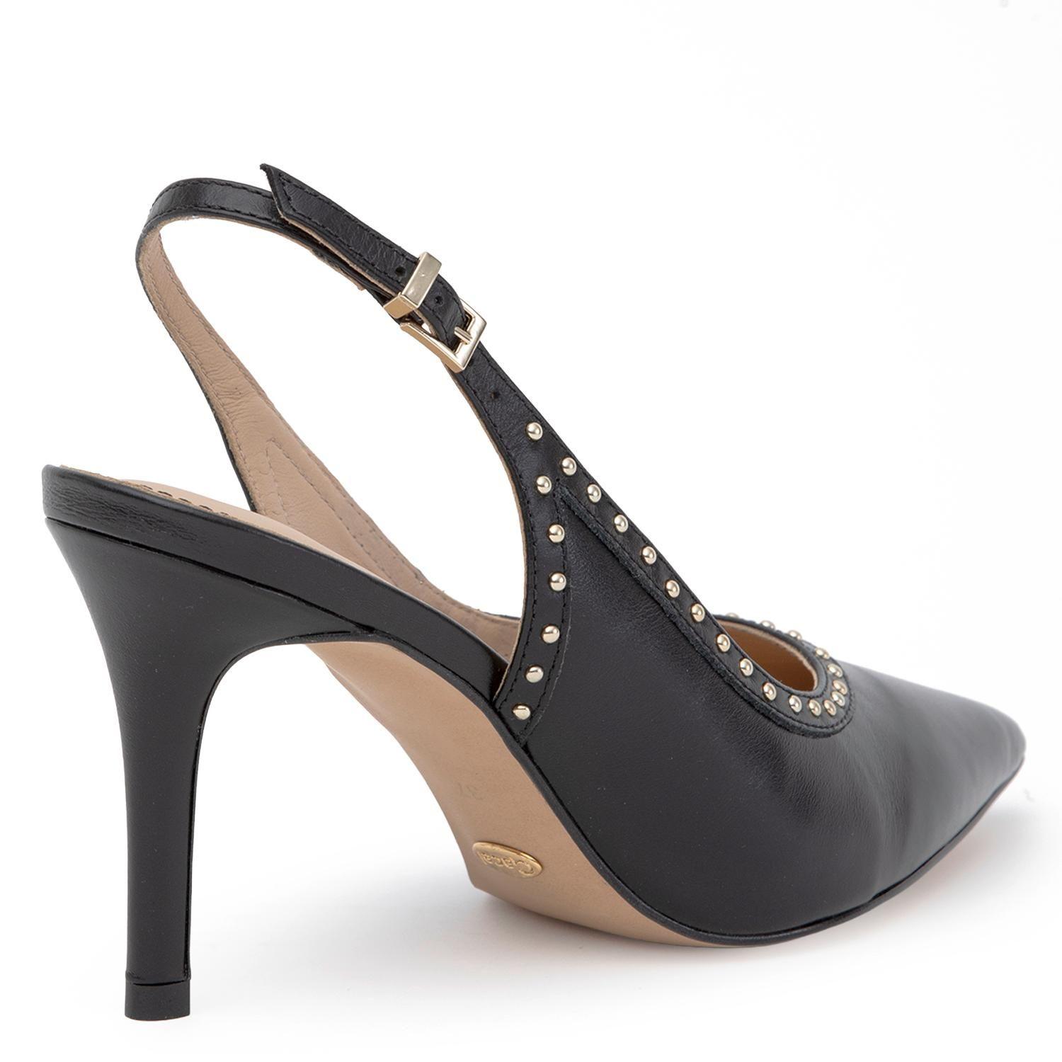 Zapato de cuero mujer Gacel negro Monica-4