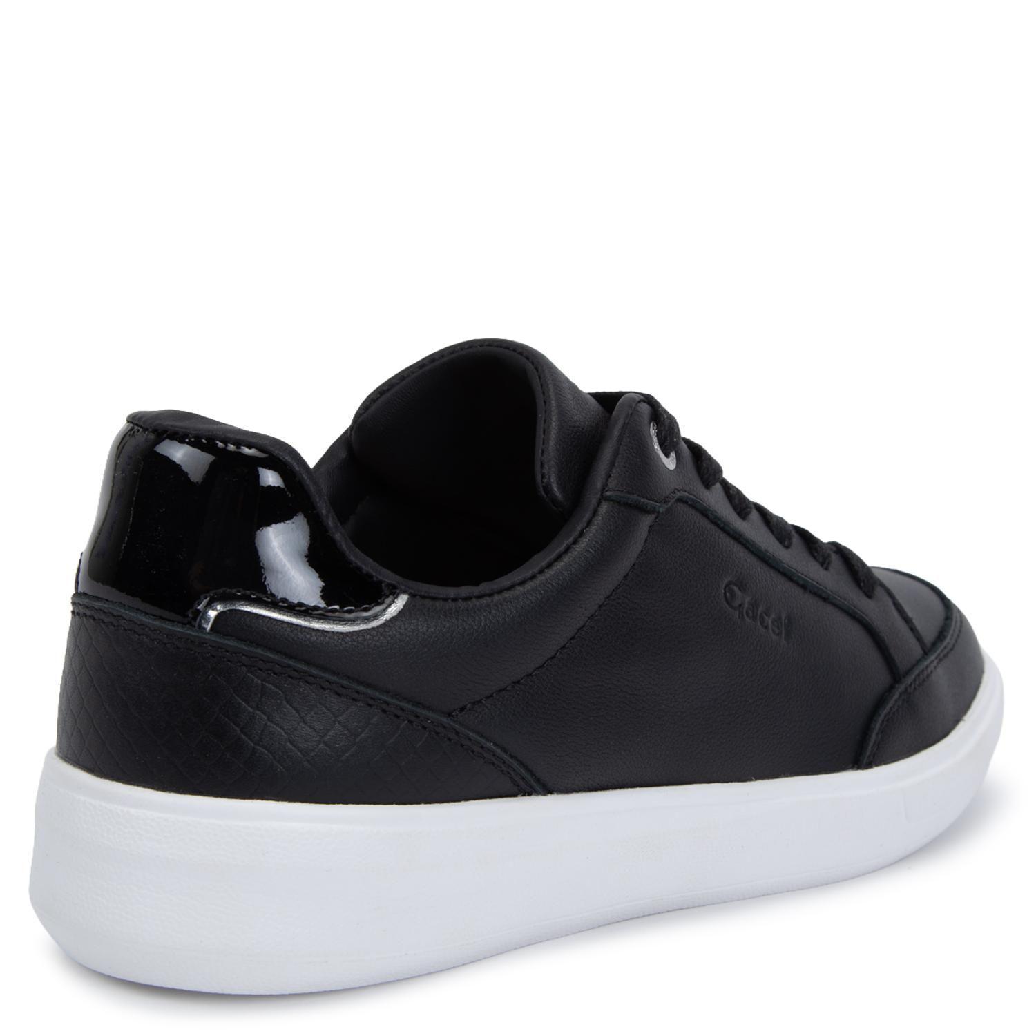 Zapatilla de cuero mujer Gacel negro Rosalia-3