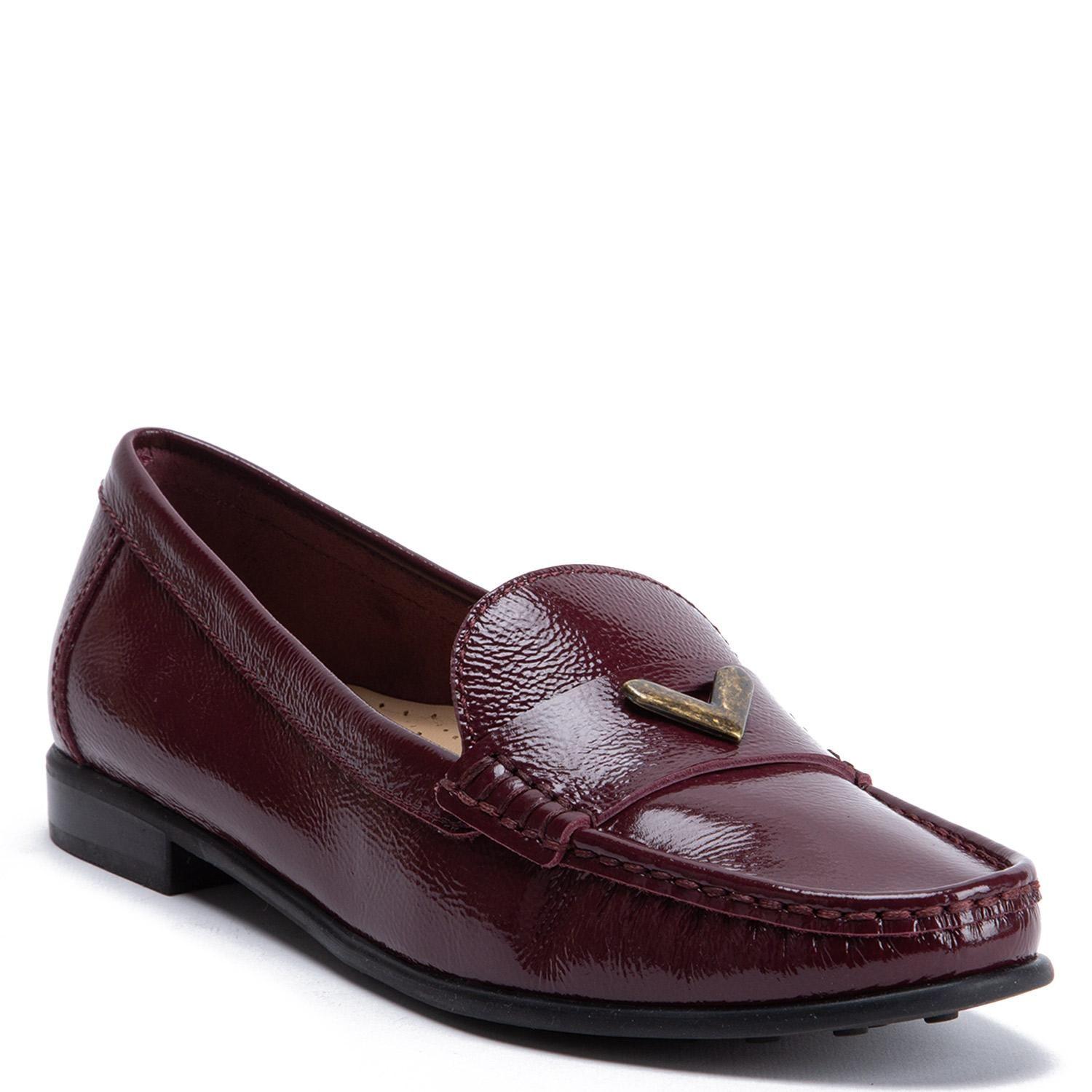 Mocasin de cuero mujer Gacel Burdeo Siri 0660617-2