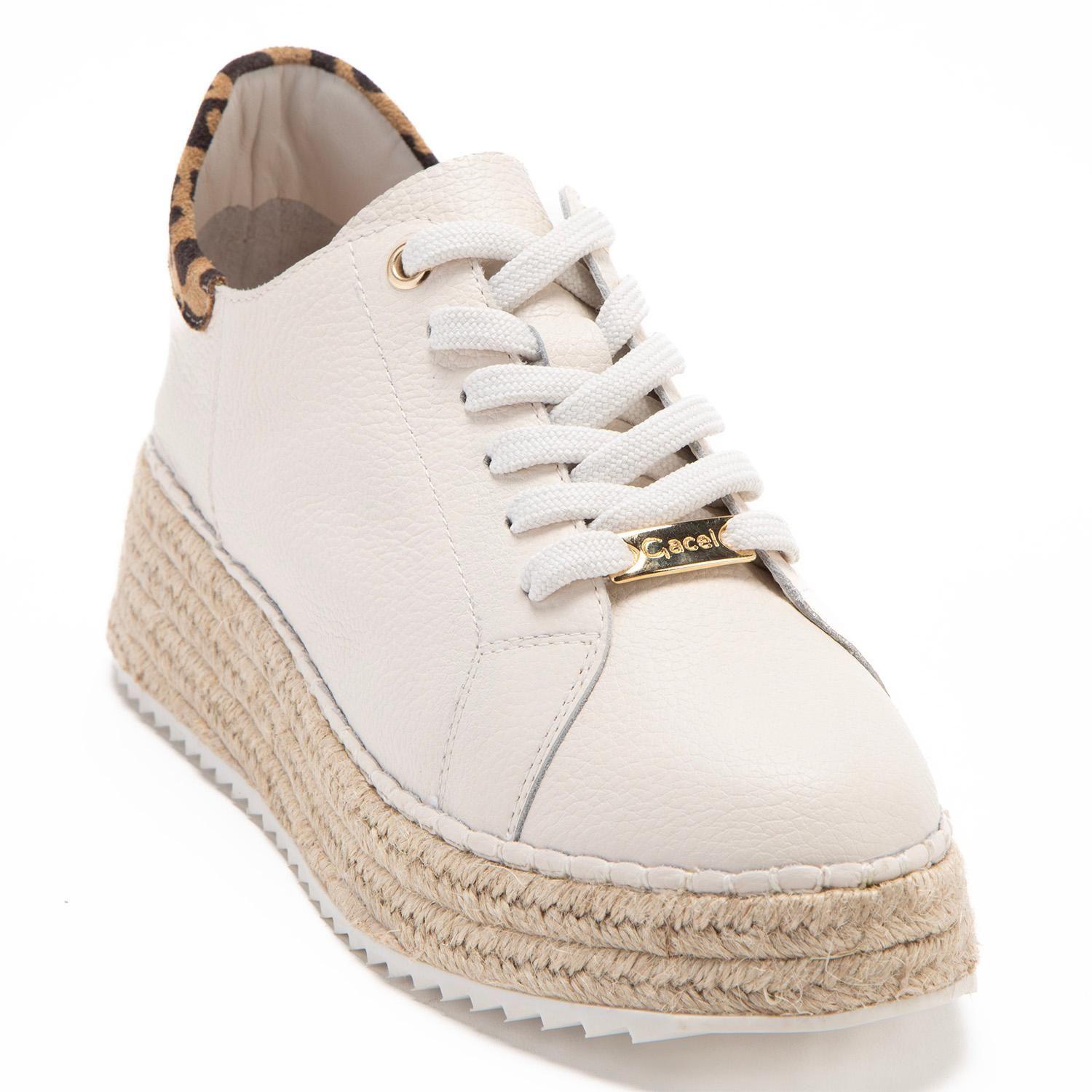 Alpargata de cuero mujer Gacel off white Cira-2