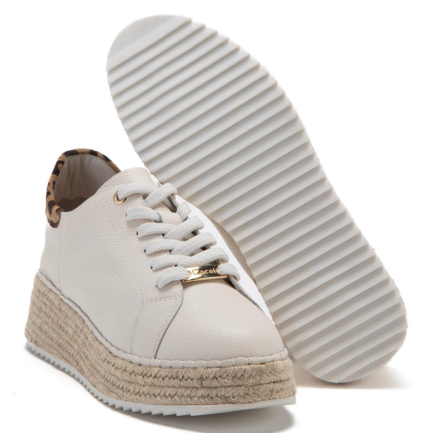 Alpargata de cuero mujer Gacel off white Cira-3