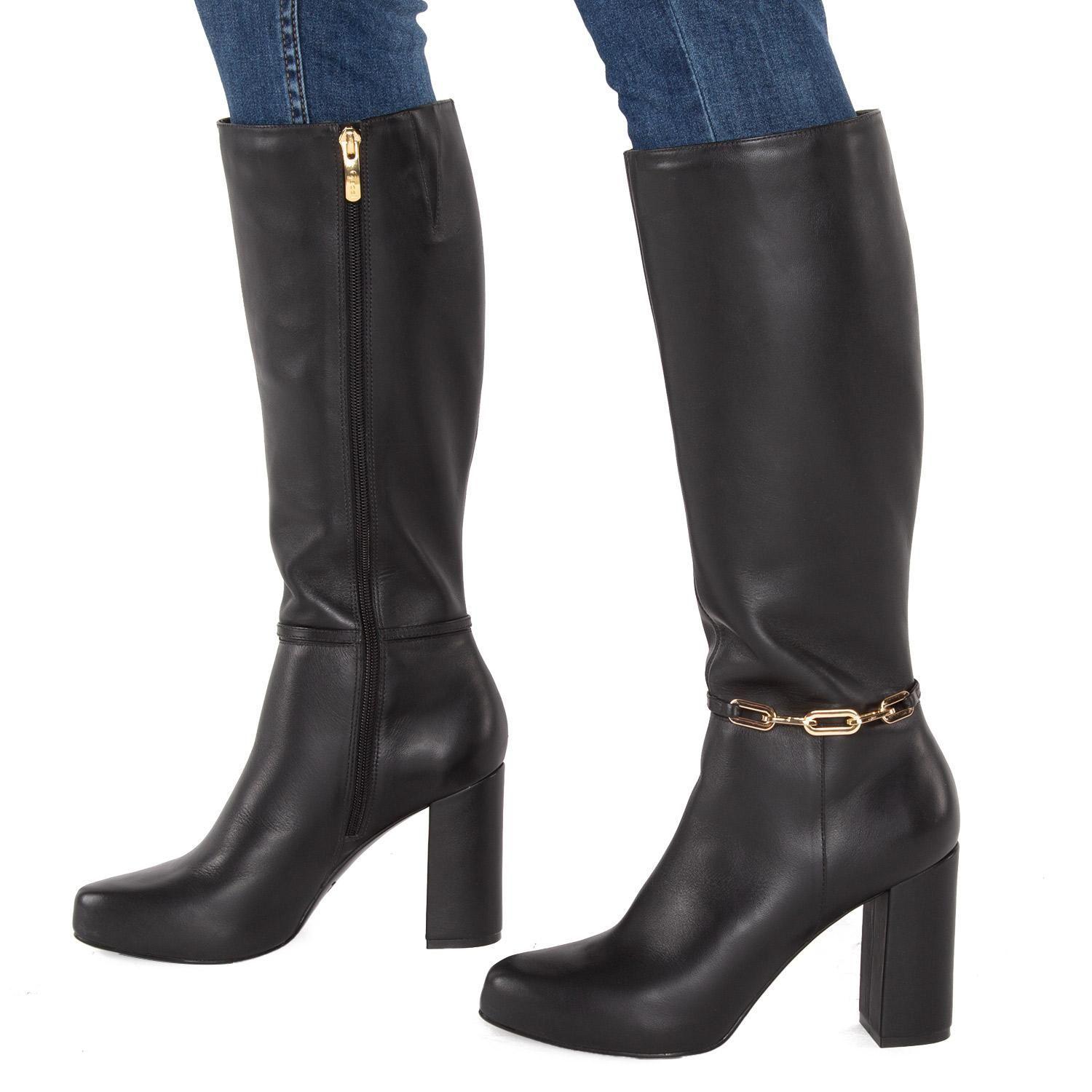 Bota de cuero mujer Gacel negro Ambra 0659839-1
