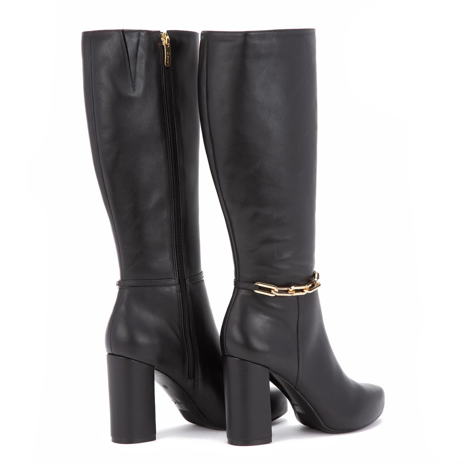 Bota de cuero mujer Gacel negro Ambra 0659839-3