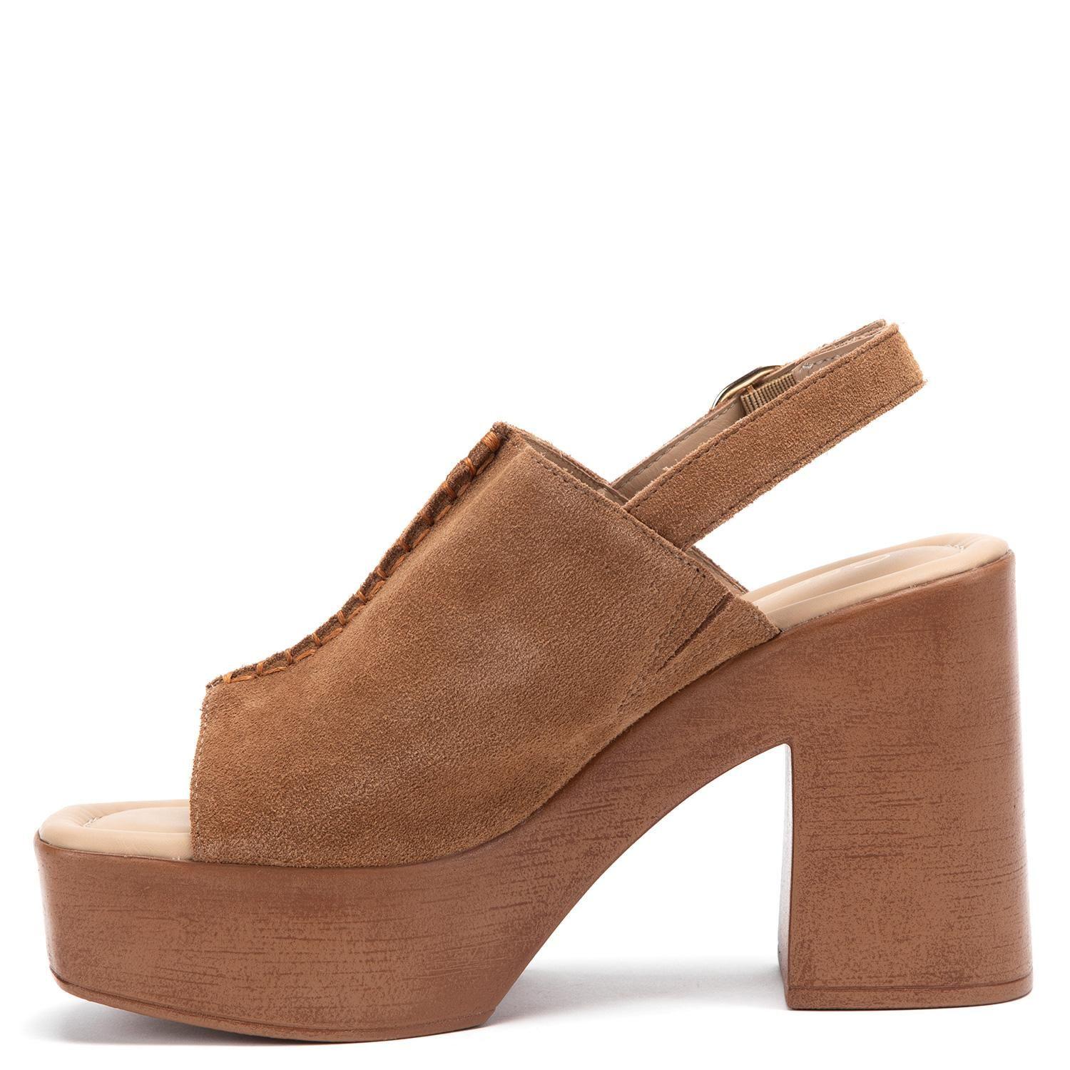 Sandalia de cuero mujer Gacel camel Flo-2