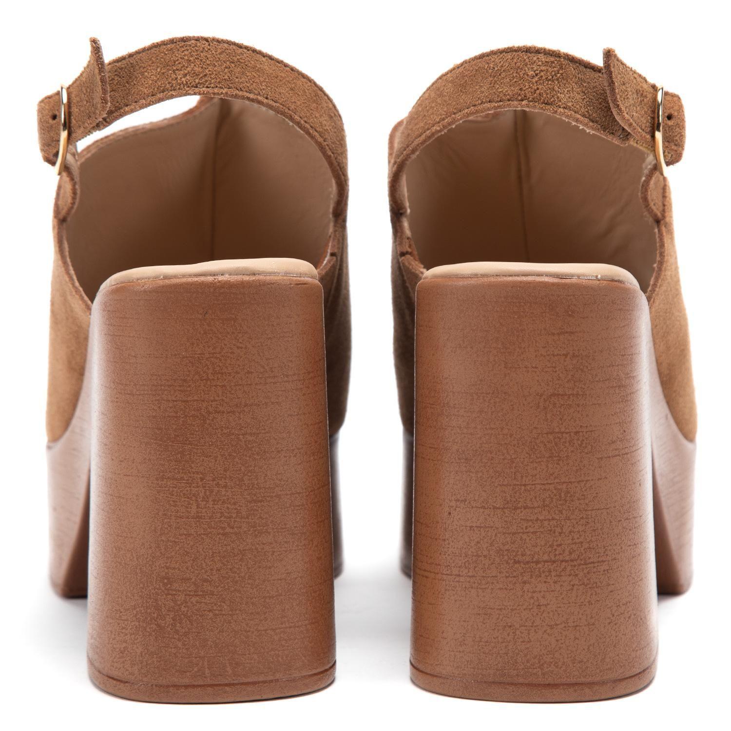 Sandalia de cuero mujer Gacel camel Flo-4