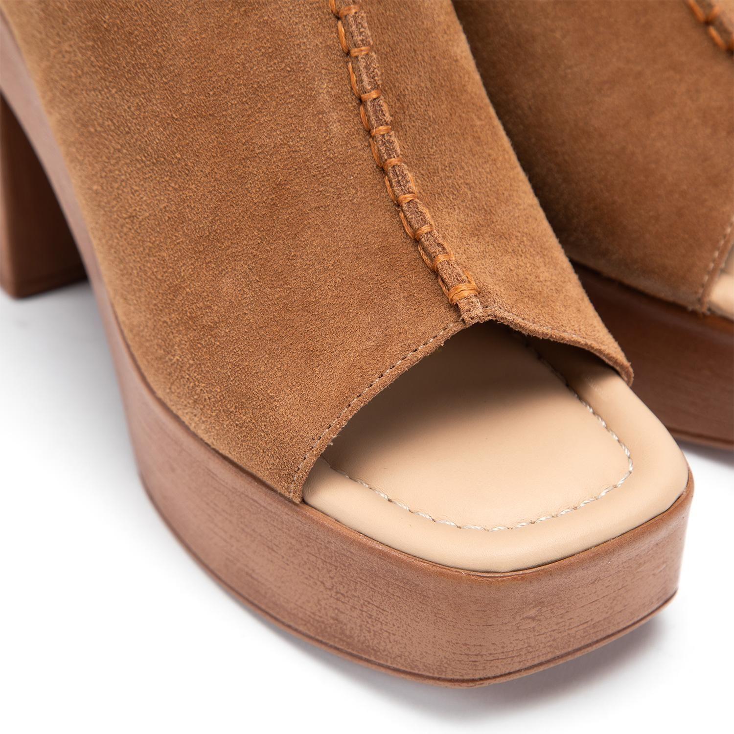 Sandalia de cuero mujer Gacel camel Flo-5