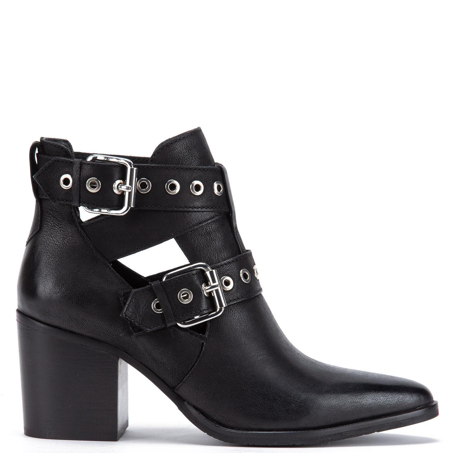 Botin de cuero mujer Gacel Negro Bruna-0