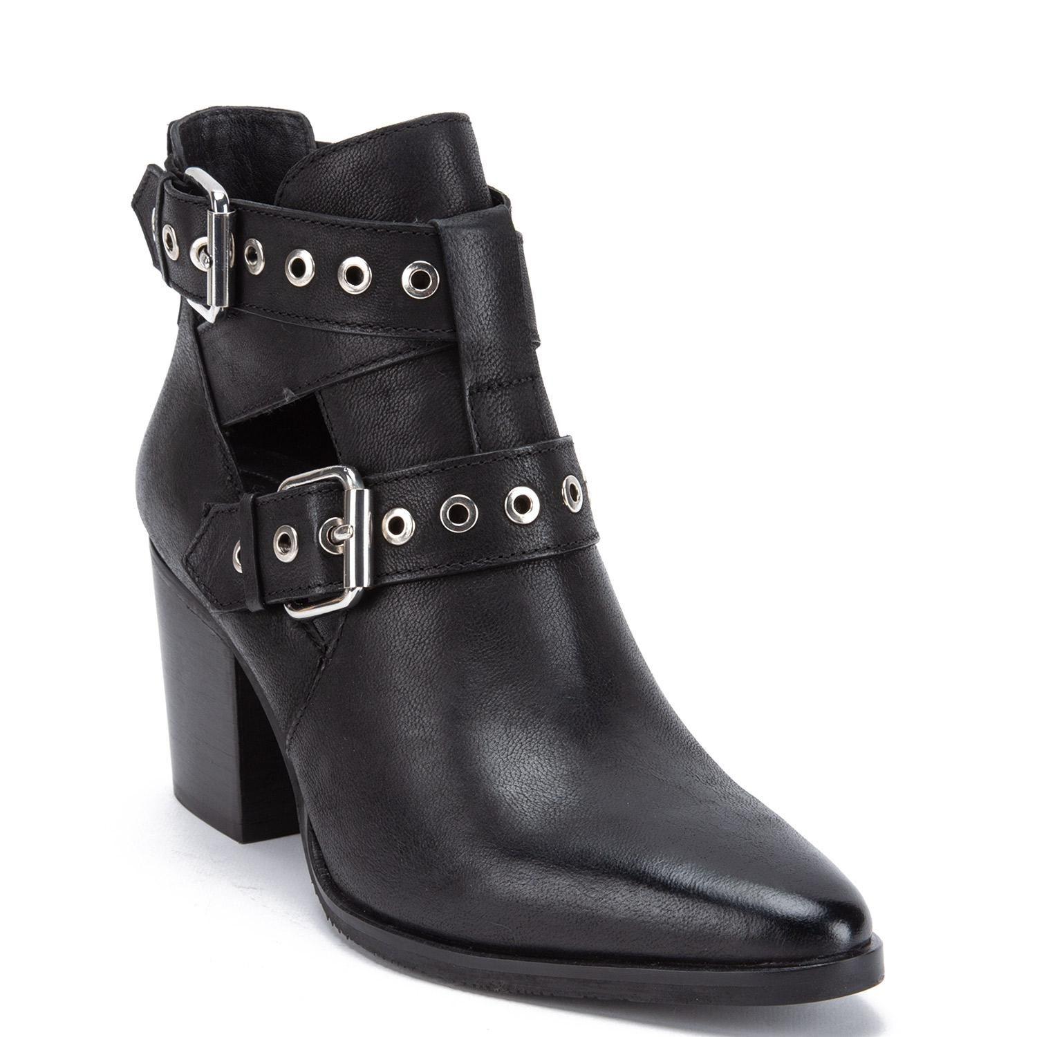Botin de cuero mujer Gacel Negro Bruna-2