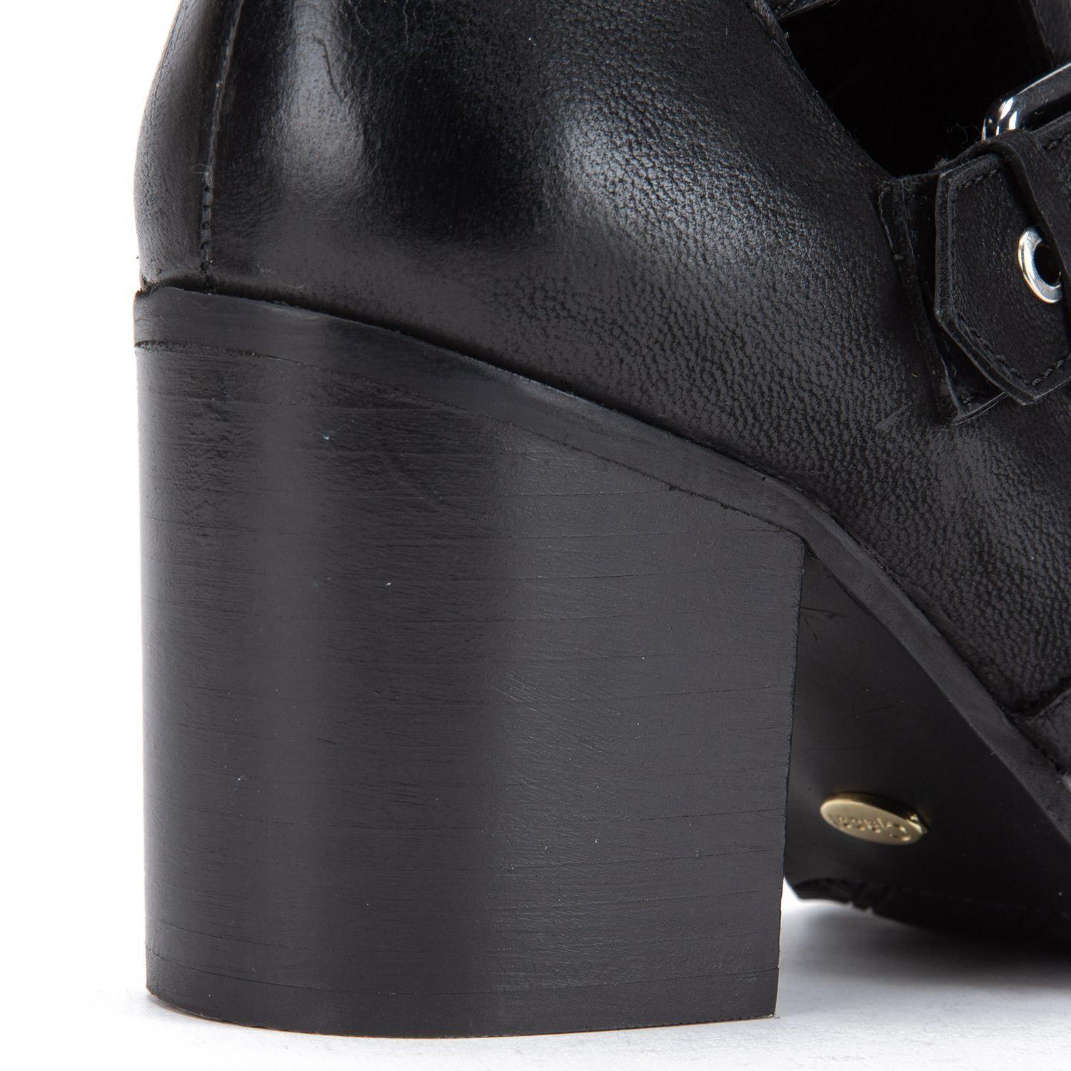 Botin de cuero mujer Gacel Negro Bruna-3