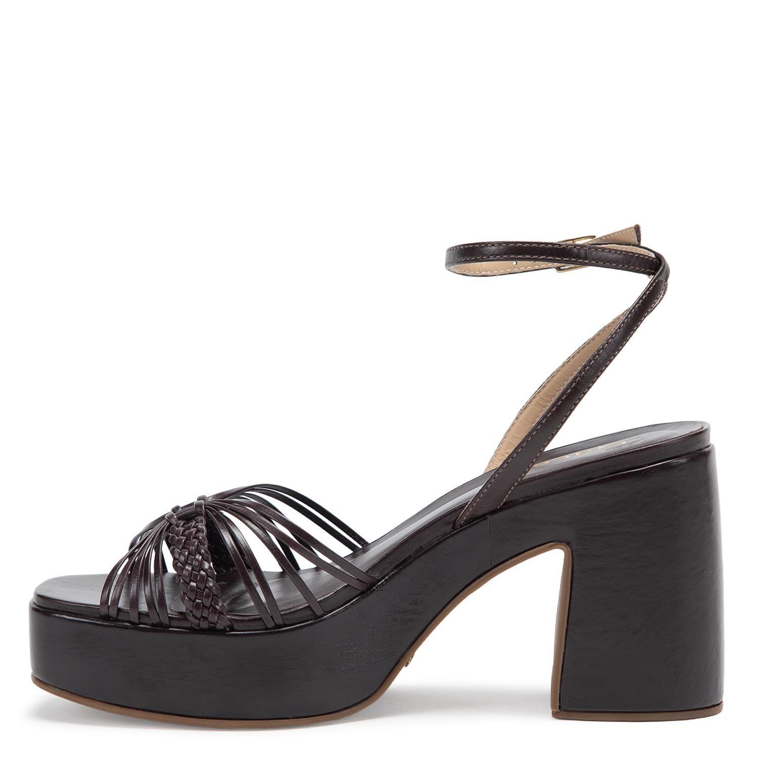 Sandalia de cuero mujer Gacel chocolate Flopi 0661218-2